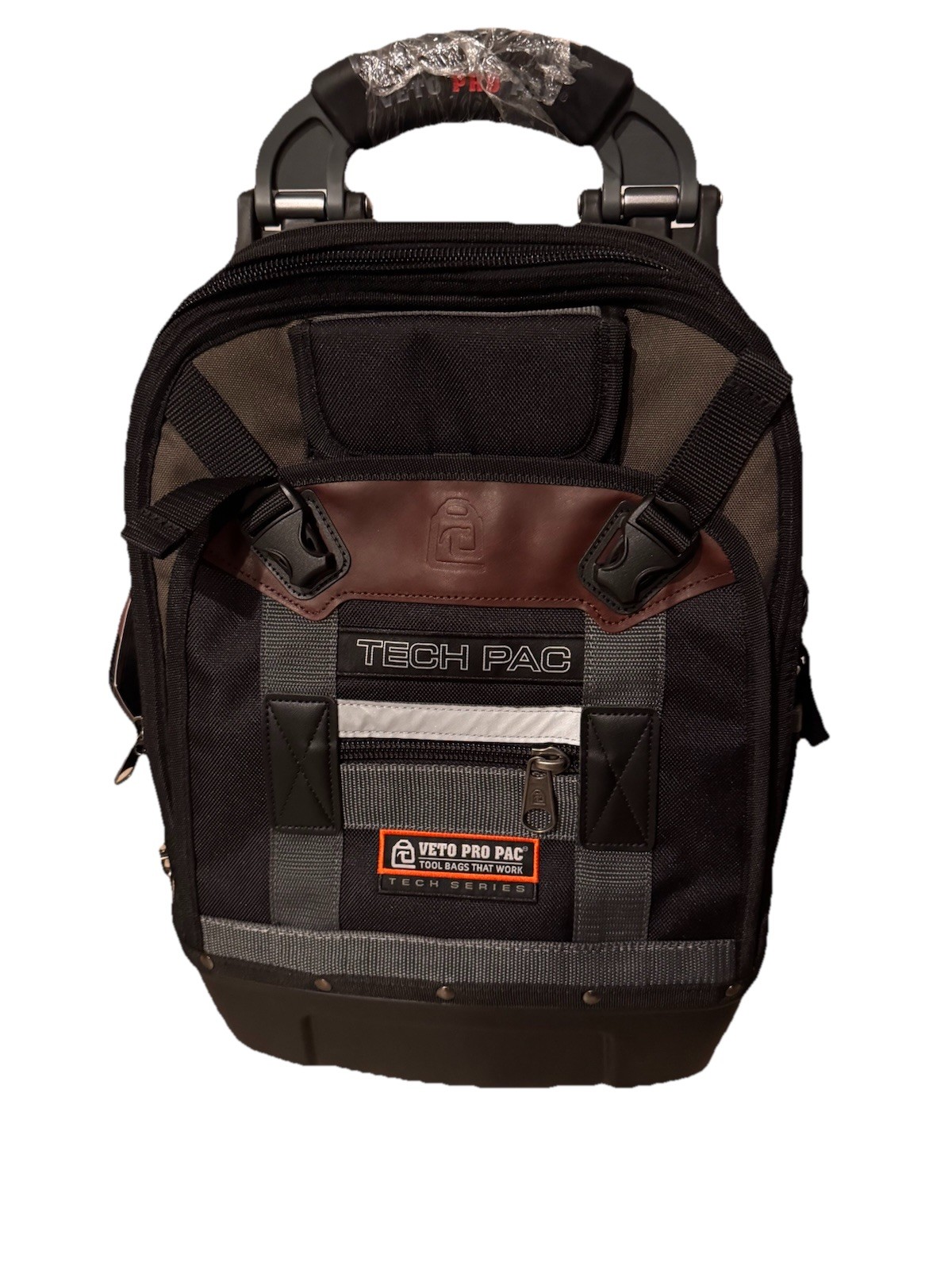 VETO PRO PAC Tech Pac Tool Backpack Portable Water Resistant Black Gray Brown