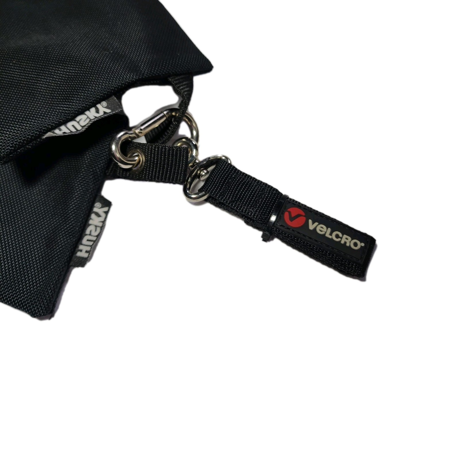 2 Husky Zipper Storage Pouches Work With Hook And Velcro Strap Set Mesh Strip