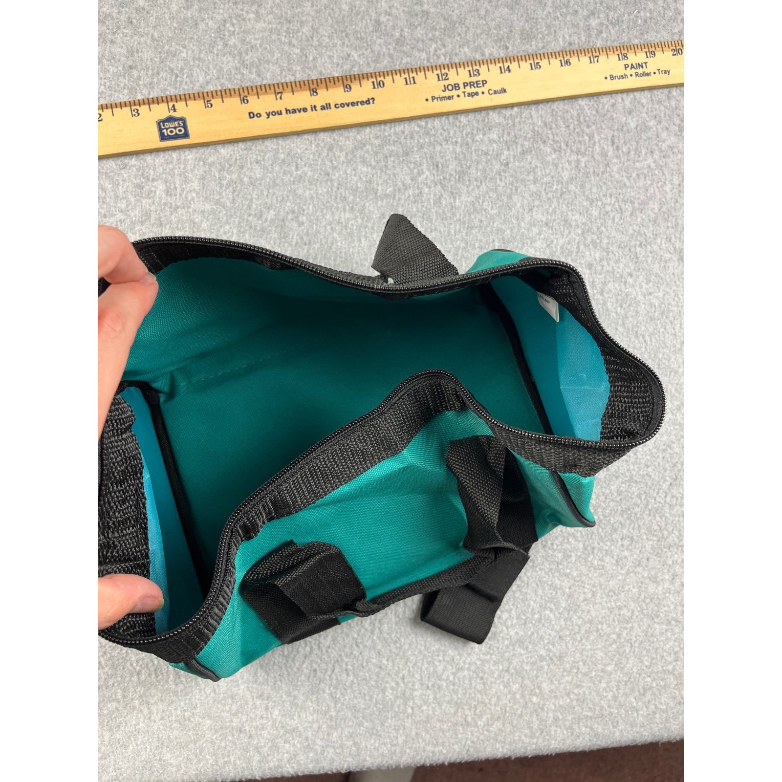 Makita Tool Bag Small Teal Black Zippered Canvas Storage Tote