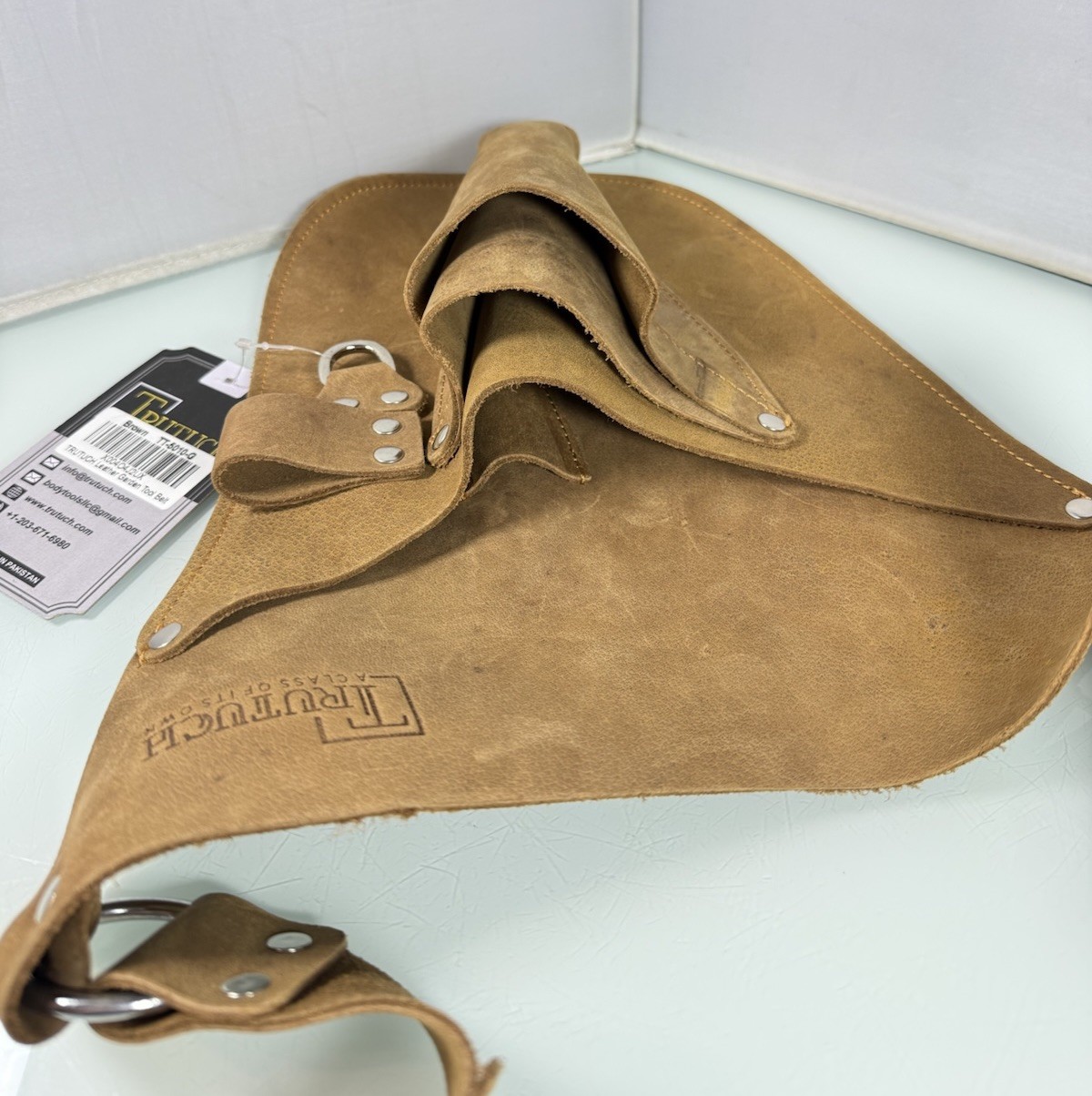 NWT TRUTUCH Leather Multi Pocket Gardening Tool Belt Gardeners Tool Pouch TT5010