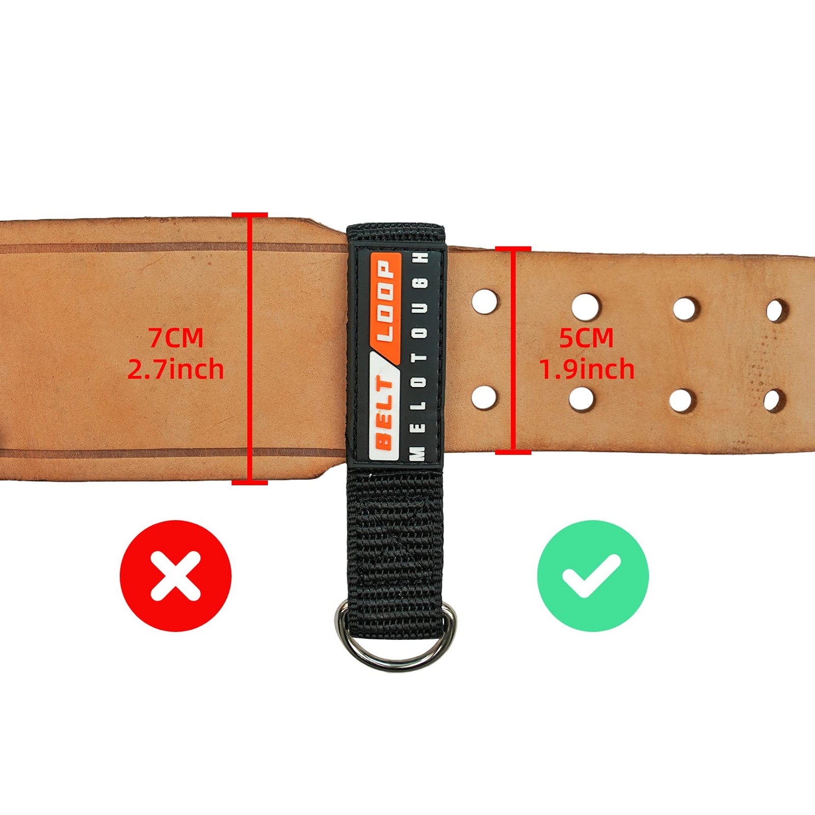 Heavy Duty Suspenders Loop Attachment for 2.25-2.5″ Belts, 4 Pack