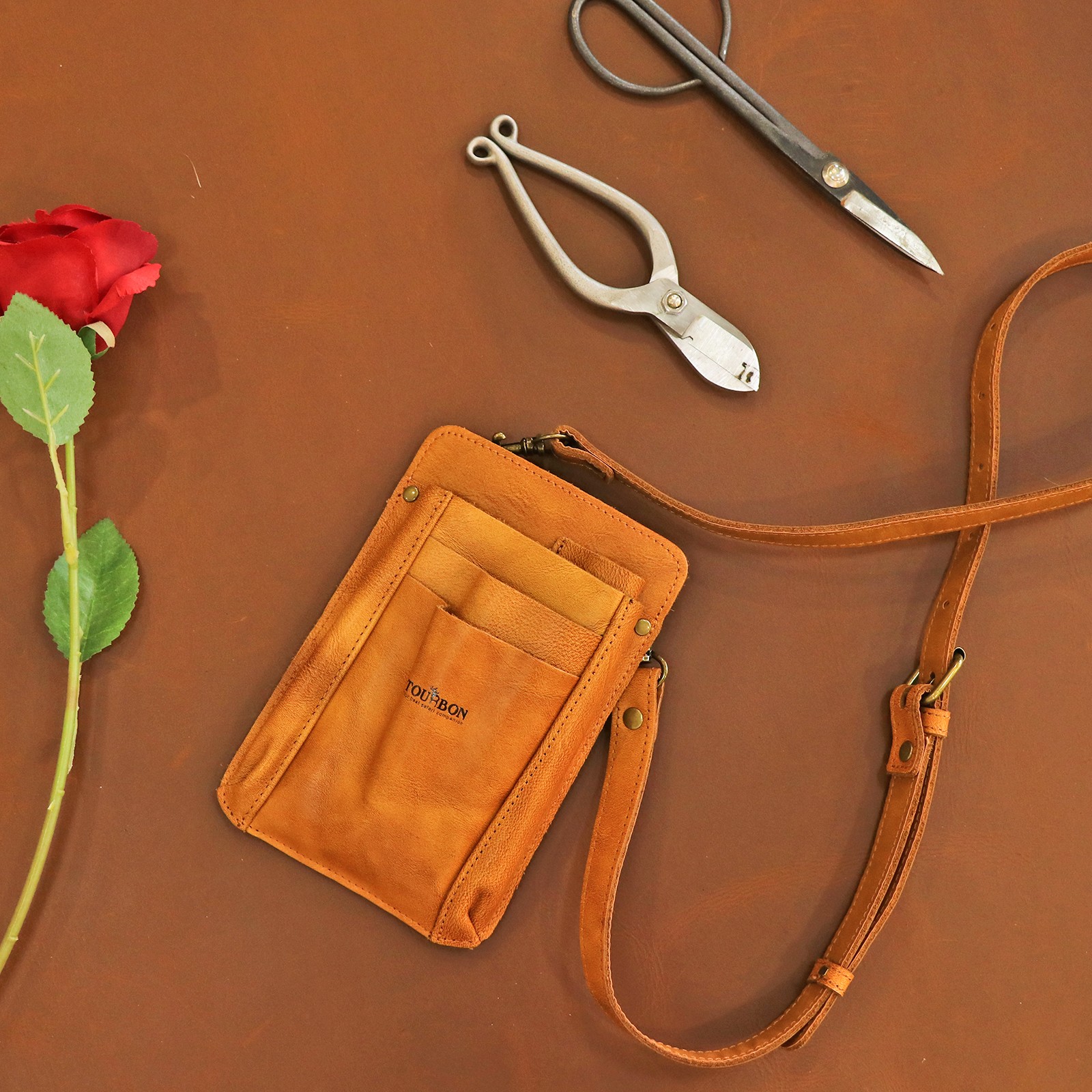 Leather Garden Belt Tools Organizer Pouch Florists Crossbody Girls Bag