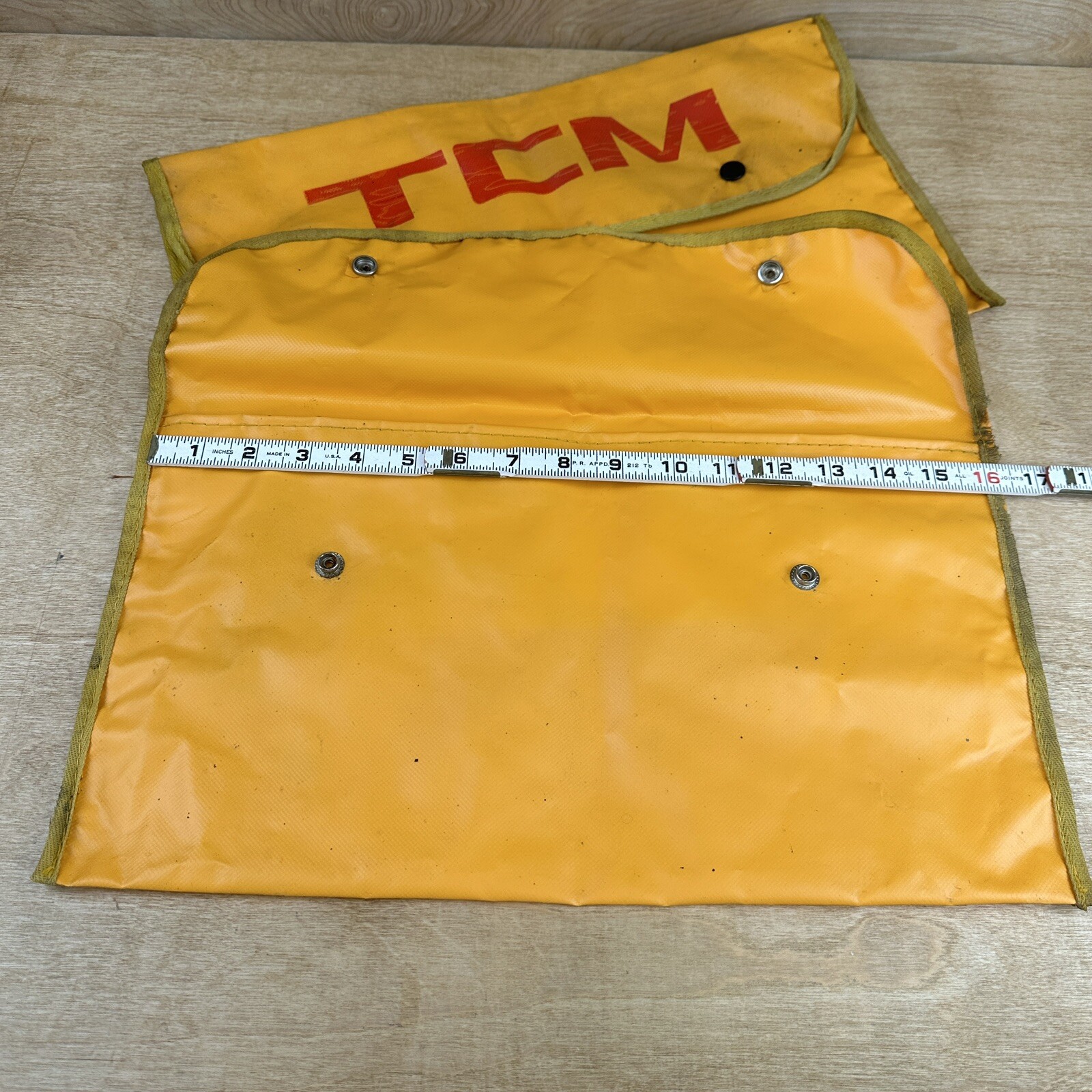 2 TCM Forklift Swag Tool Bag Pouches Snap Closure Red Logo Vintage 16” X 10” 🛻
