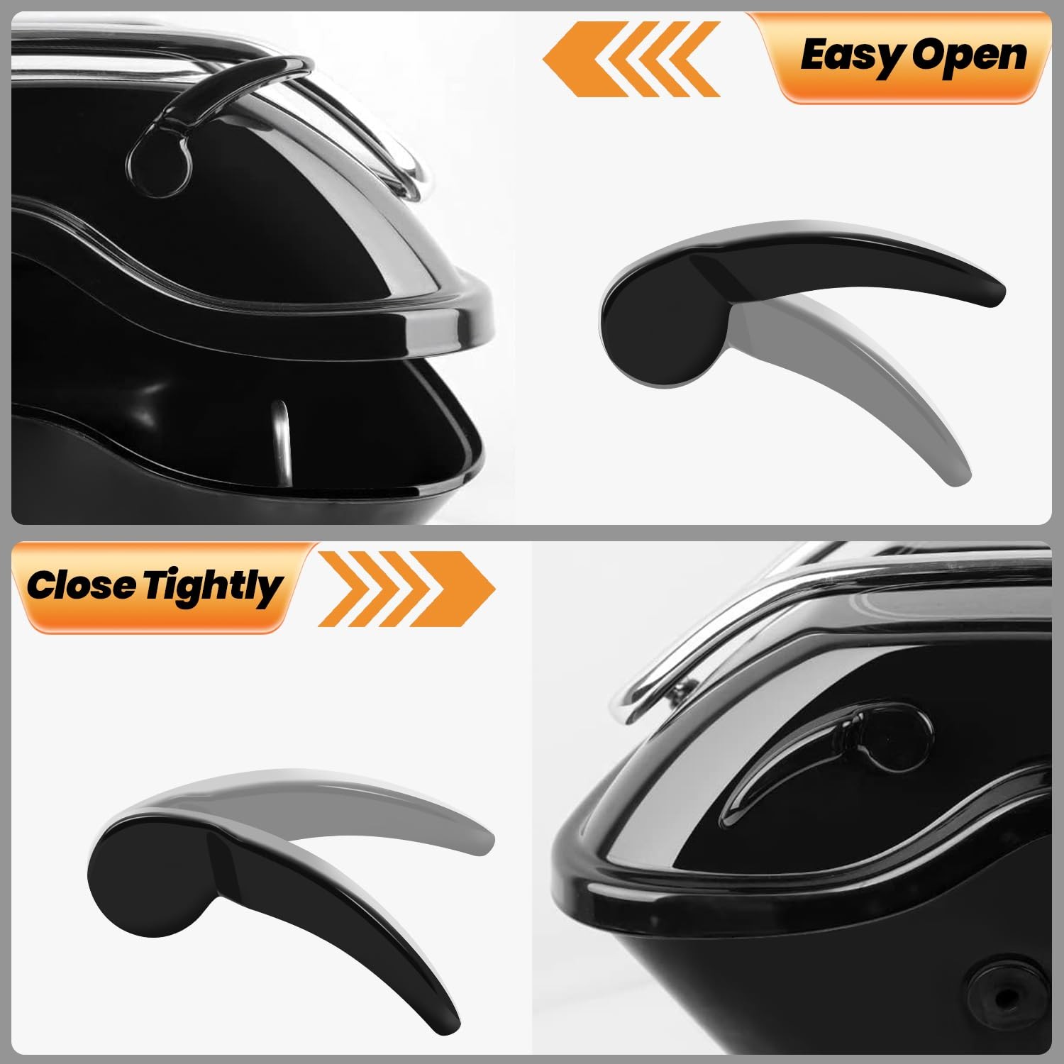 Saddlebag Latches, Stainless Steel Saddle Bag Lifter for Harley Davidson 2014…