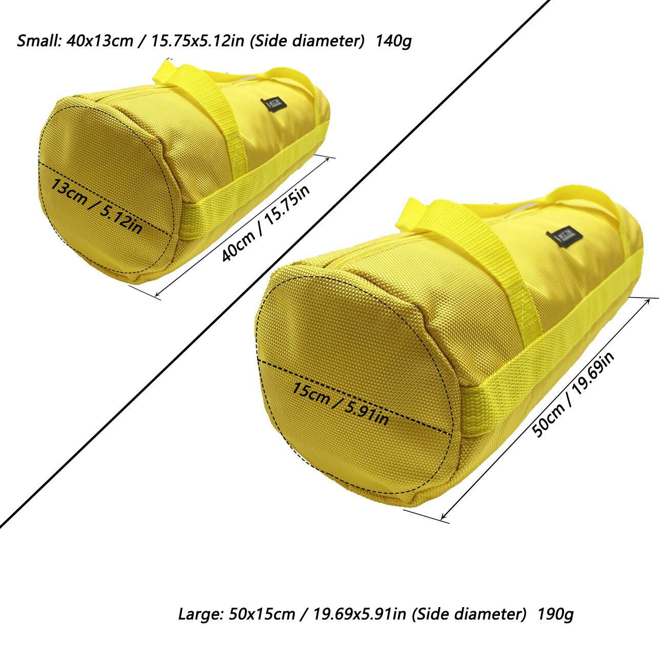 16-20inch Yellow Tool Bag with Zippers Muti-Purpose Waterproof Storage Portable