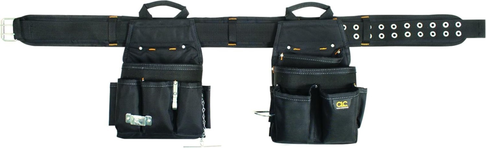Versatile Black 20 Pocket Tool Belt – Adjustable 29-46 inches for Professionals