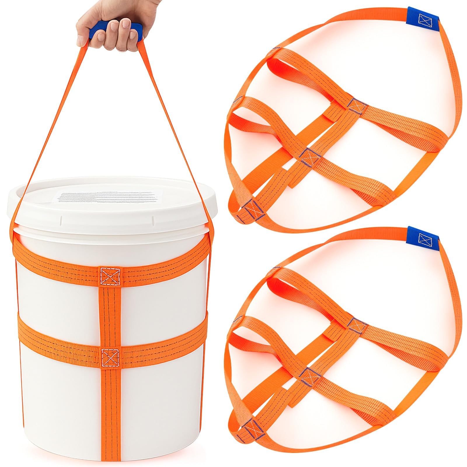 2 Pcs Bucket Sling with Bands for 5 Gallon Bucket Strap Harness Webbing Sling…