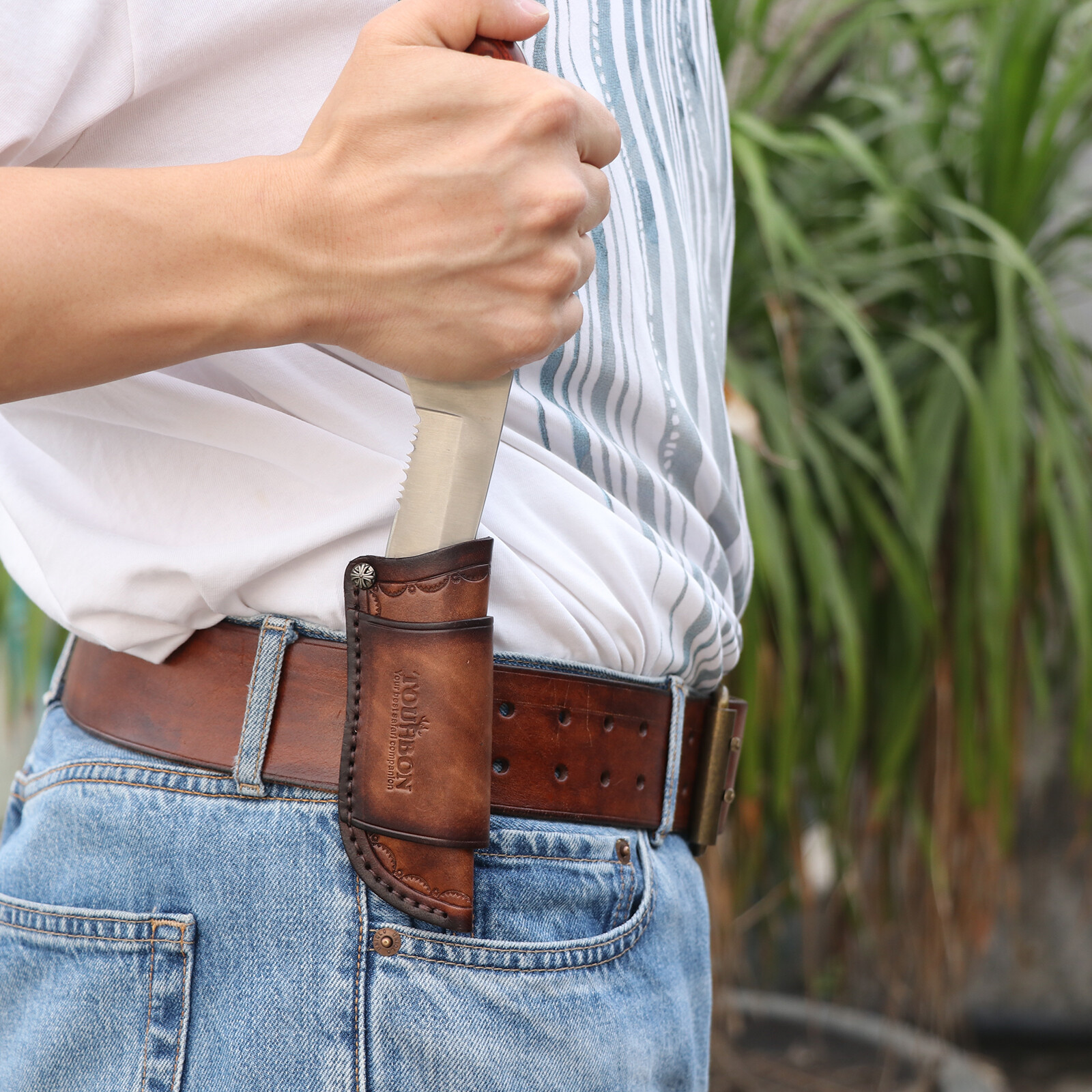 TOURBON 4″ Knife Blade Sheath Belt Holster Mini Pocket Folding Knife Protector