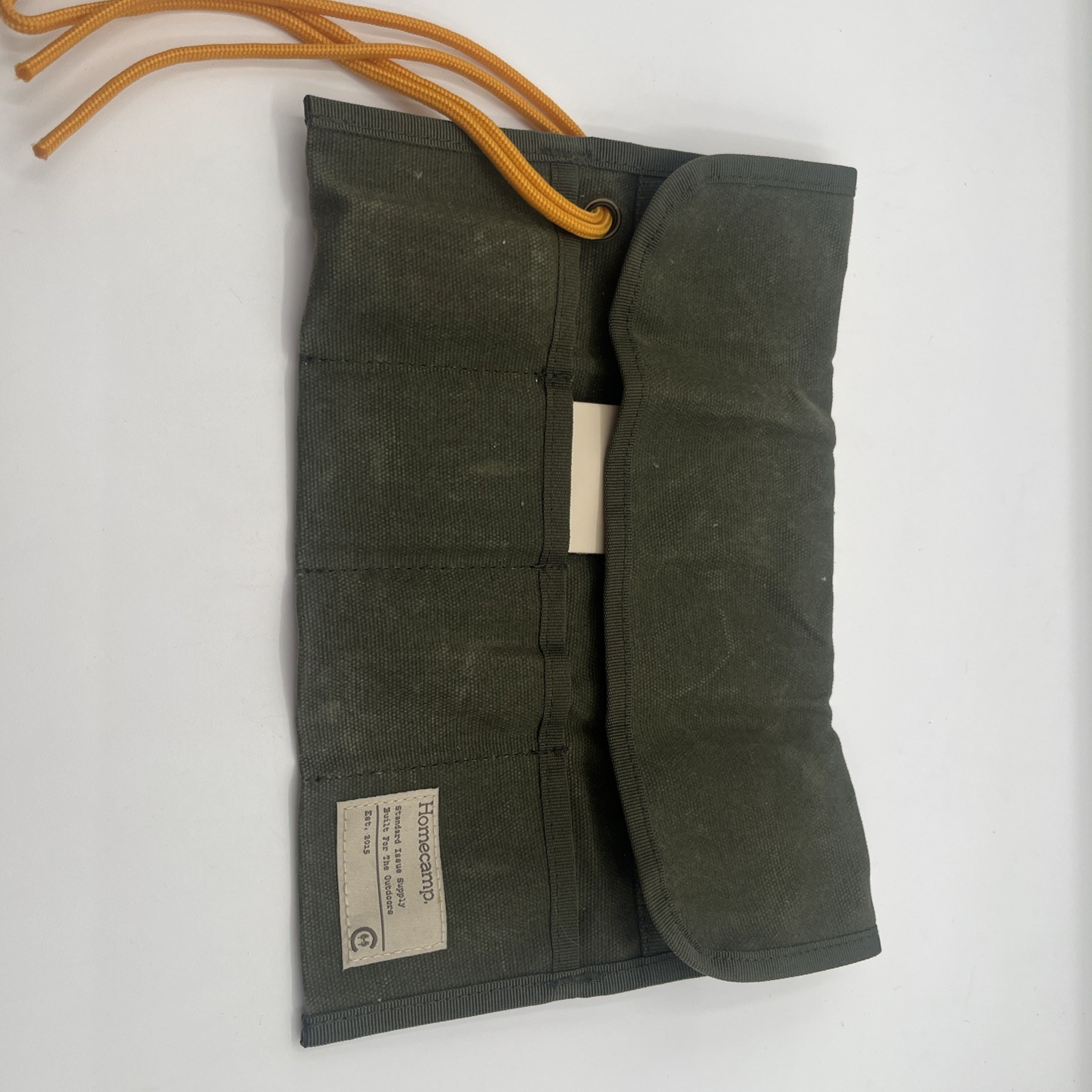 Homecamp Utility Tool Roll — Heavy-Duty Canvas Gear Organizer — Green