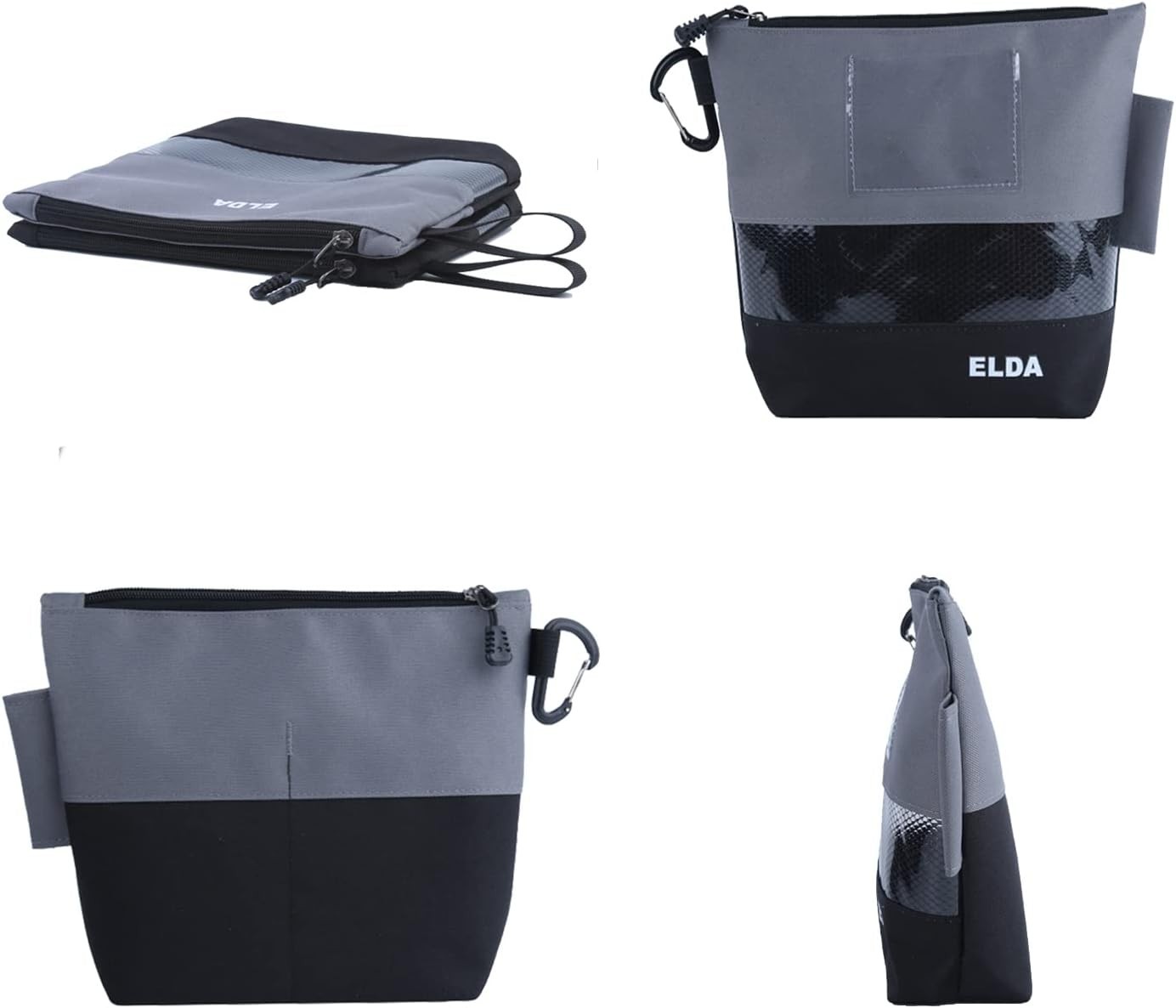 ELDA 2 Pack Stand-Up Tool Pouch Zipper Bag Organizer Waterproof Storage Bag
