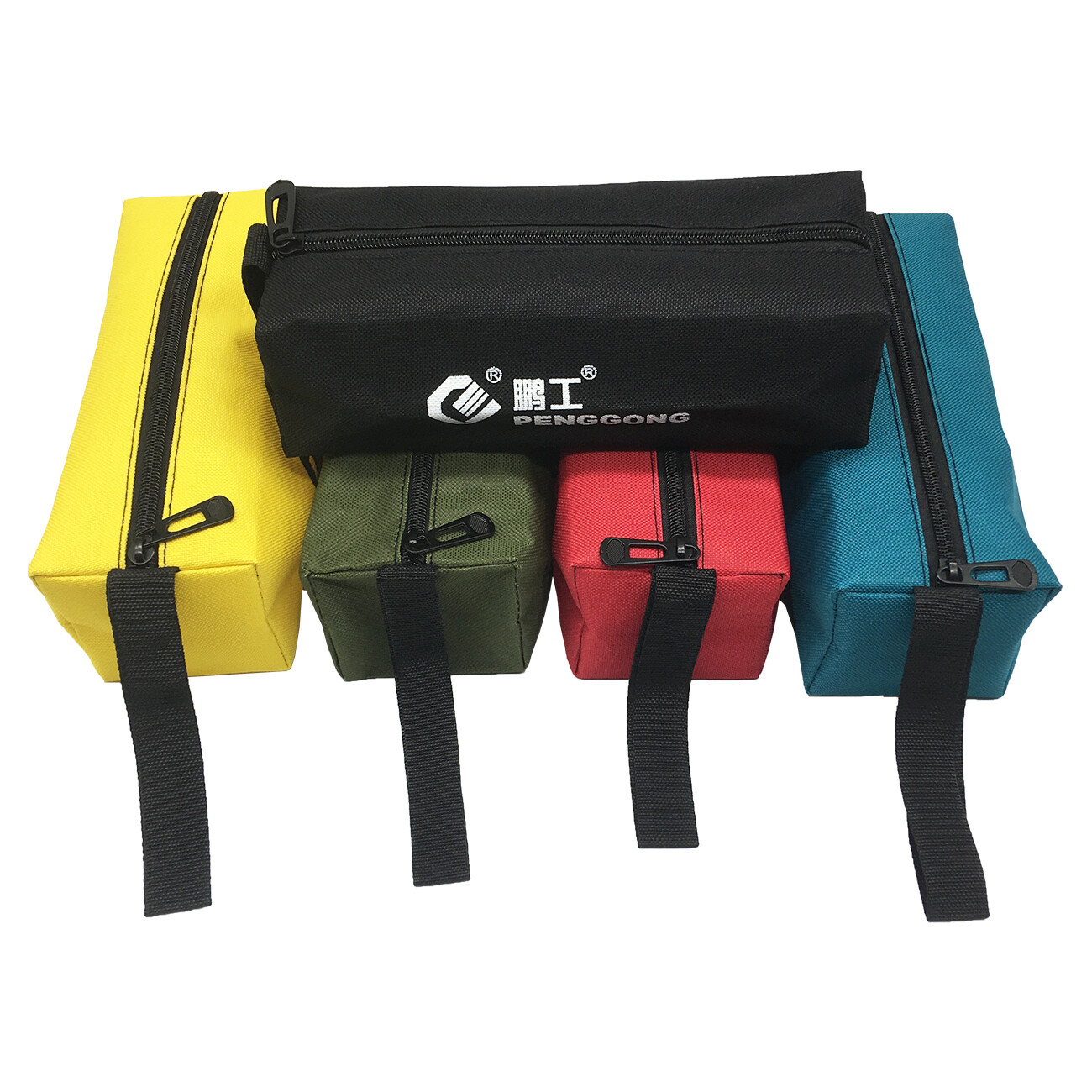 2pcs Canvas Tool Bags with Metal Zippers Multi Purpose Waterproof Smart Storage
