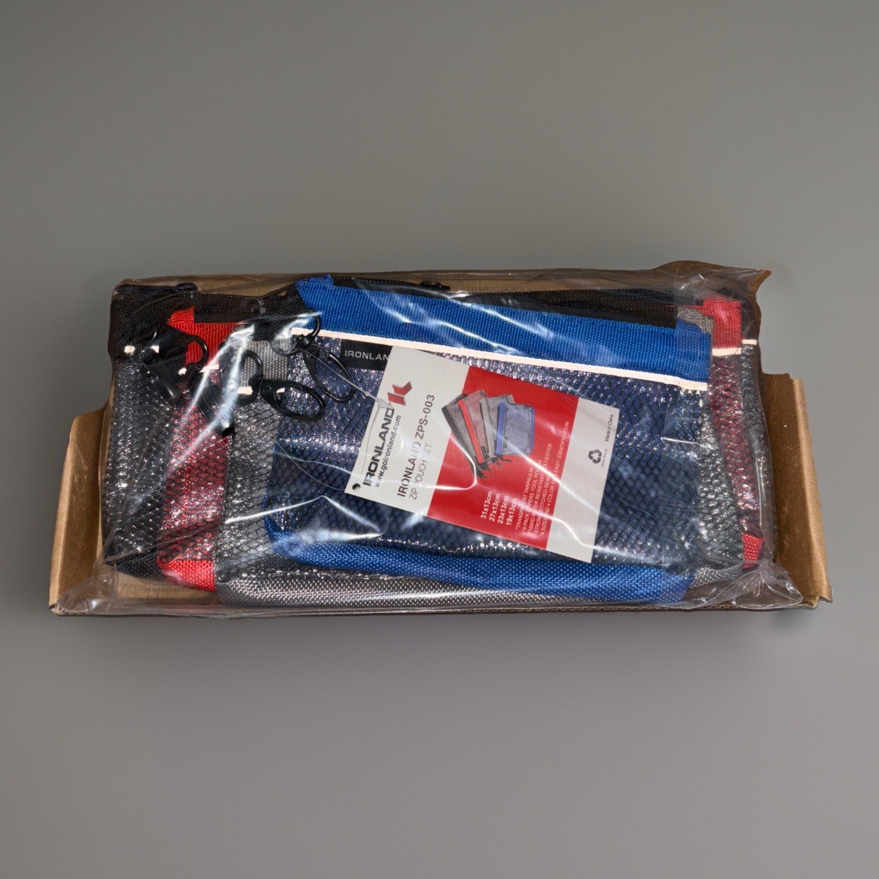 Small Tool Pouches with Zipper Premium Small 4 Pack Combo Black,Red,Grey,Blue