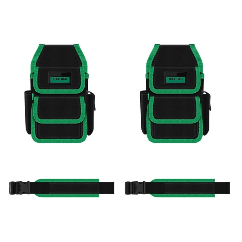 2PCS Heavy Duty Work Belt Pouches Waterproof Interior Reinforced Stitching
