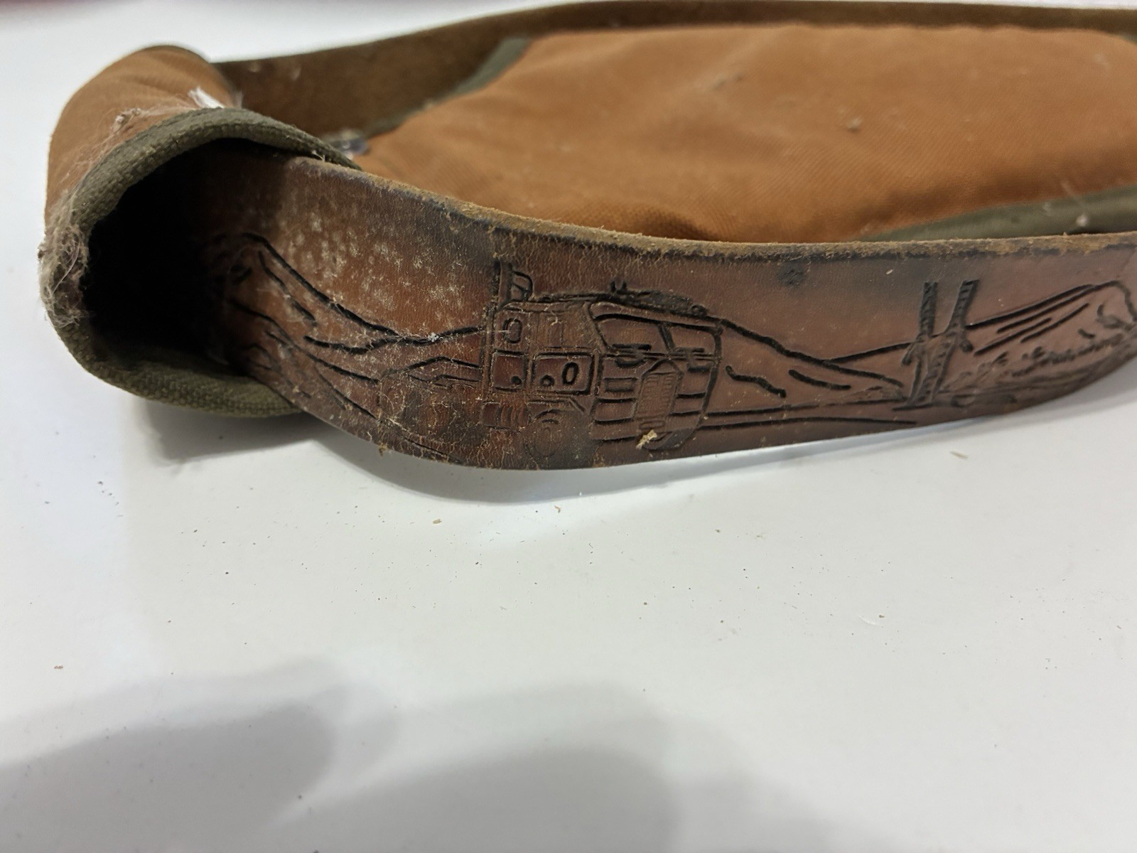 Bucket Boss Drill/Impact Tool Holster. Decorative Leather Belt. Torn Strap.