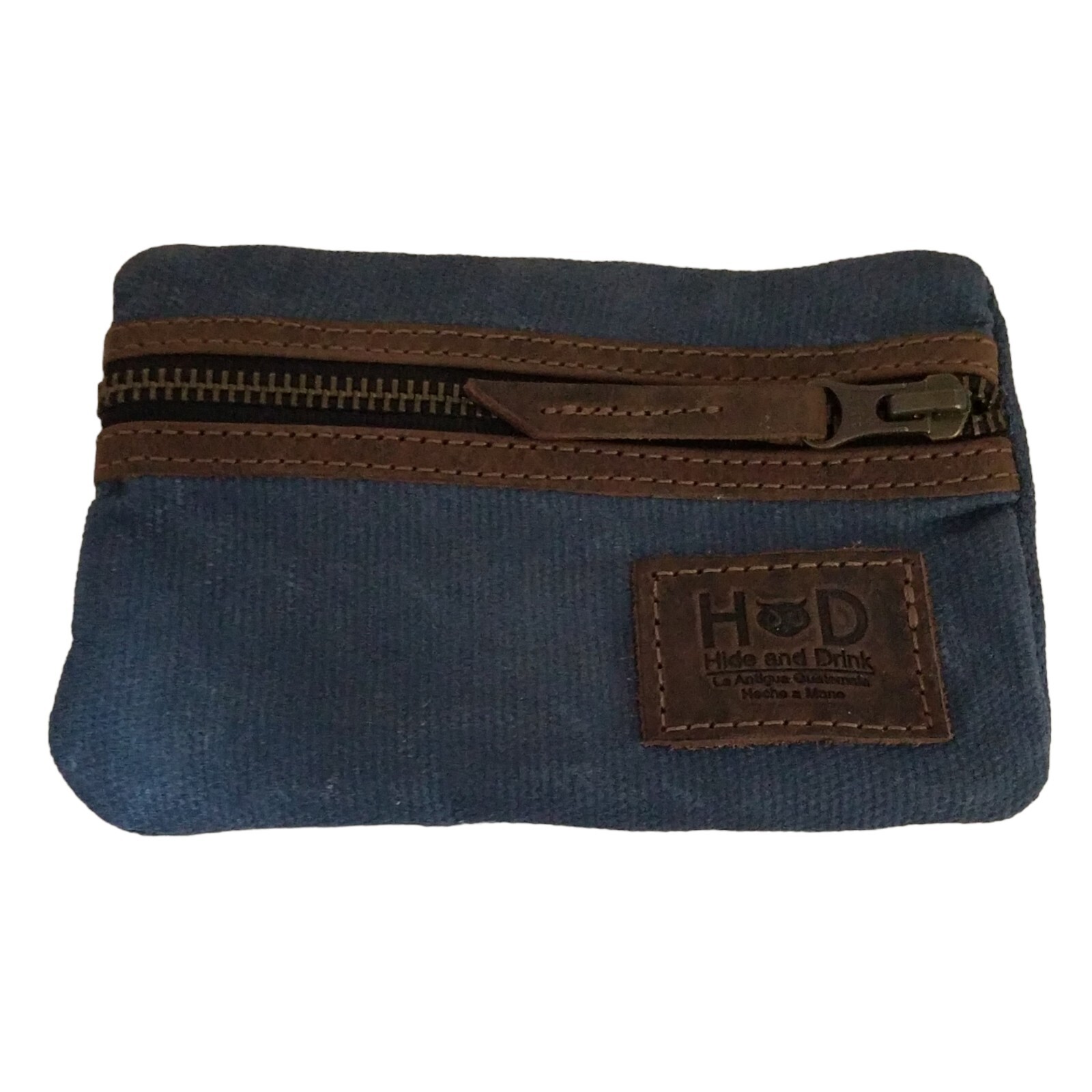 Hide & Drink Multi-Tool Pocket Pouch with Zipper Compartment Waxed Canvas Blue
