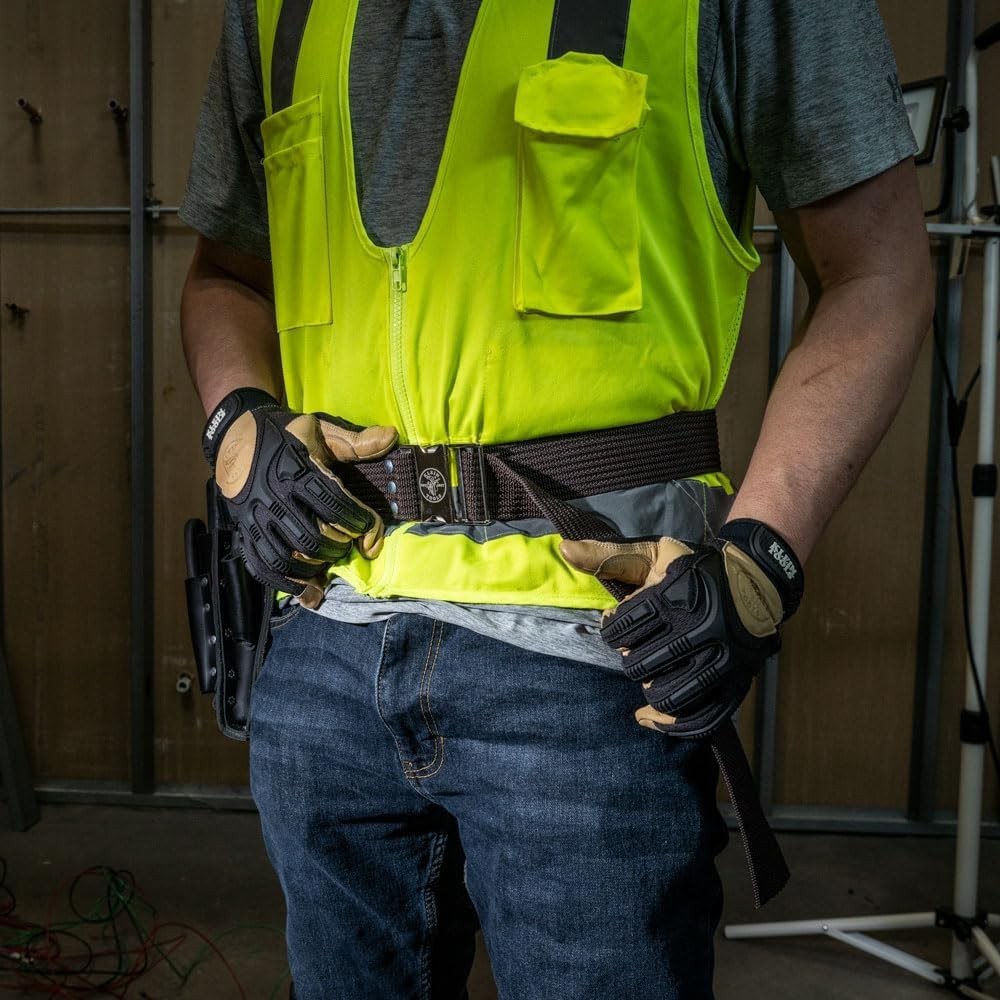 Rugged Klein Tools 2-Inch Electrician Tool Belt – Adjustable for 48-Inch Waists