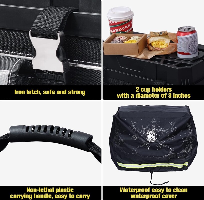 18» Rolling Tool Bag with Wheels, Tool Bags Organizer 330lbs Load Rated