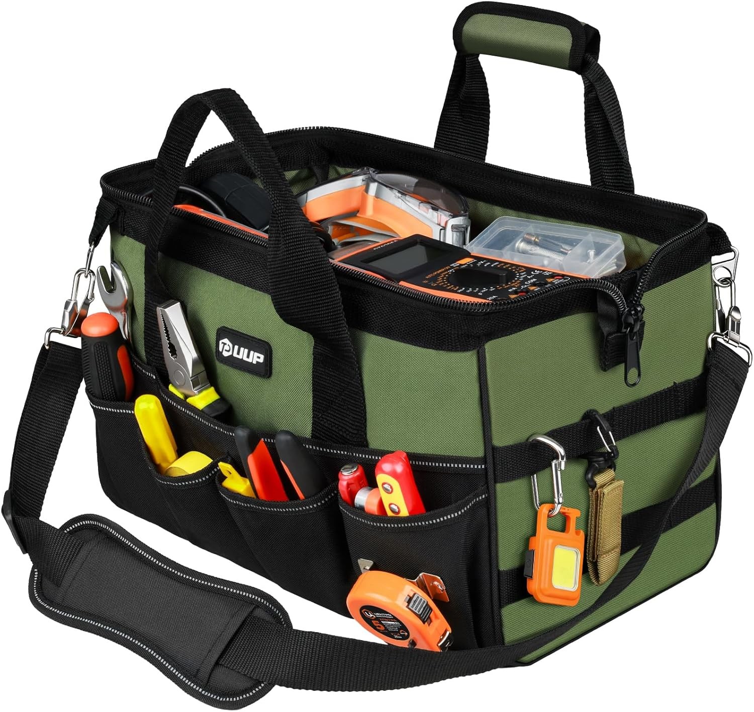 UUP Heavy Duty Tool Bag 15-Inch, 16-Pocket Portable Empty Tool Box Organizer, Bi