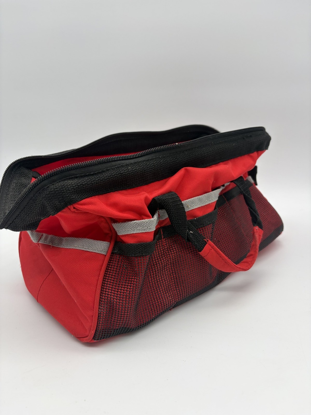 Tool Bag Organizer Red Black Heavy Duty Zipper Handles Durabuilt Used Good