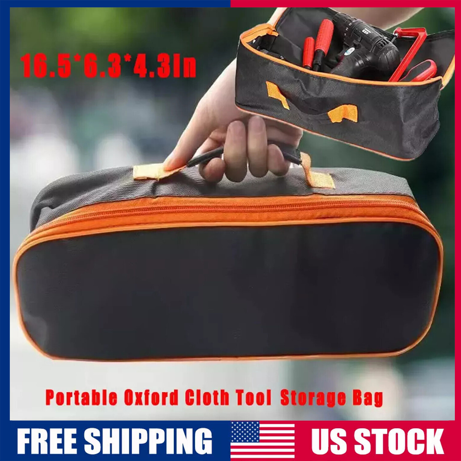 Tool Storage Bag Zip Carry Case Pouch Bag Pocket Organizer Oxford Cloth Portable