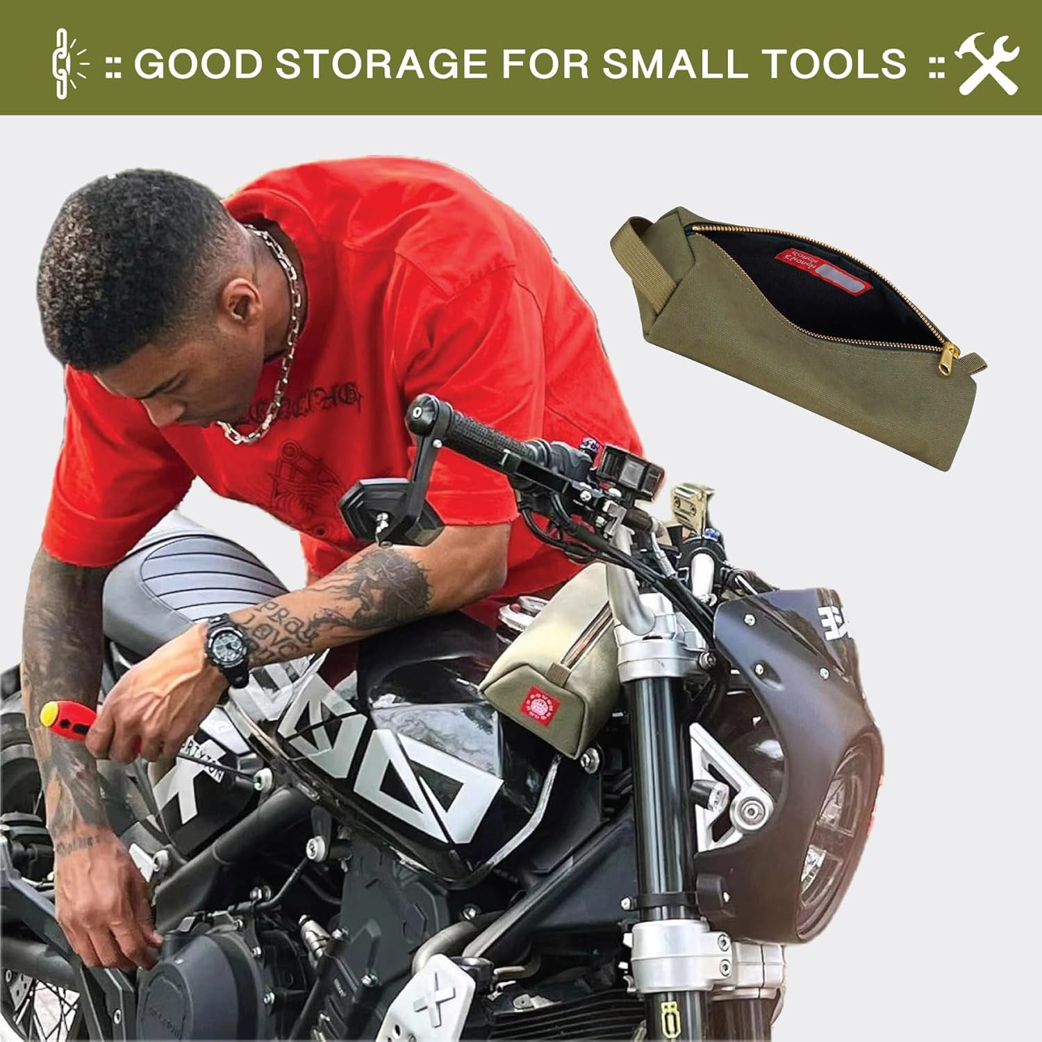 Rough Enough Portable Tool Bag EDC Pouch Organizer with Handle