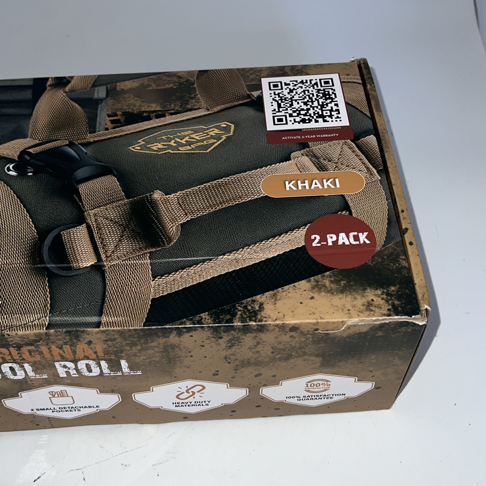 Ryker Original Tool Roll New in Open Box Khaki 6 Pockets Detachable Heavy Duty
