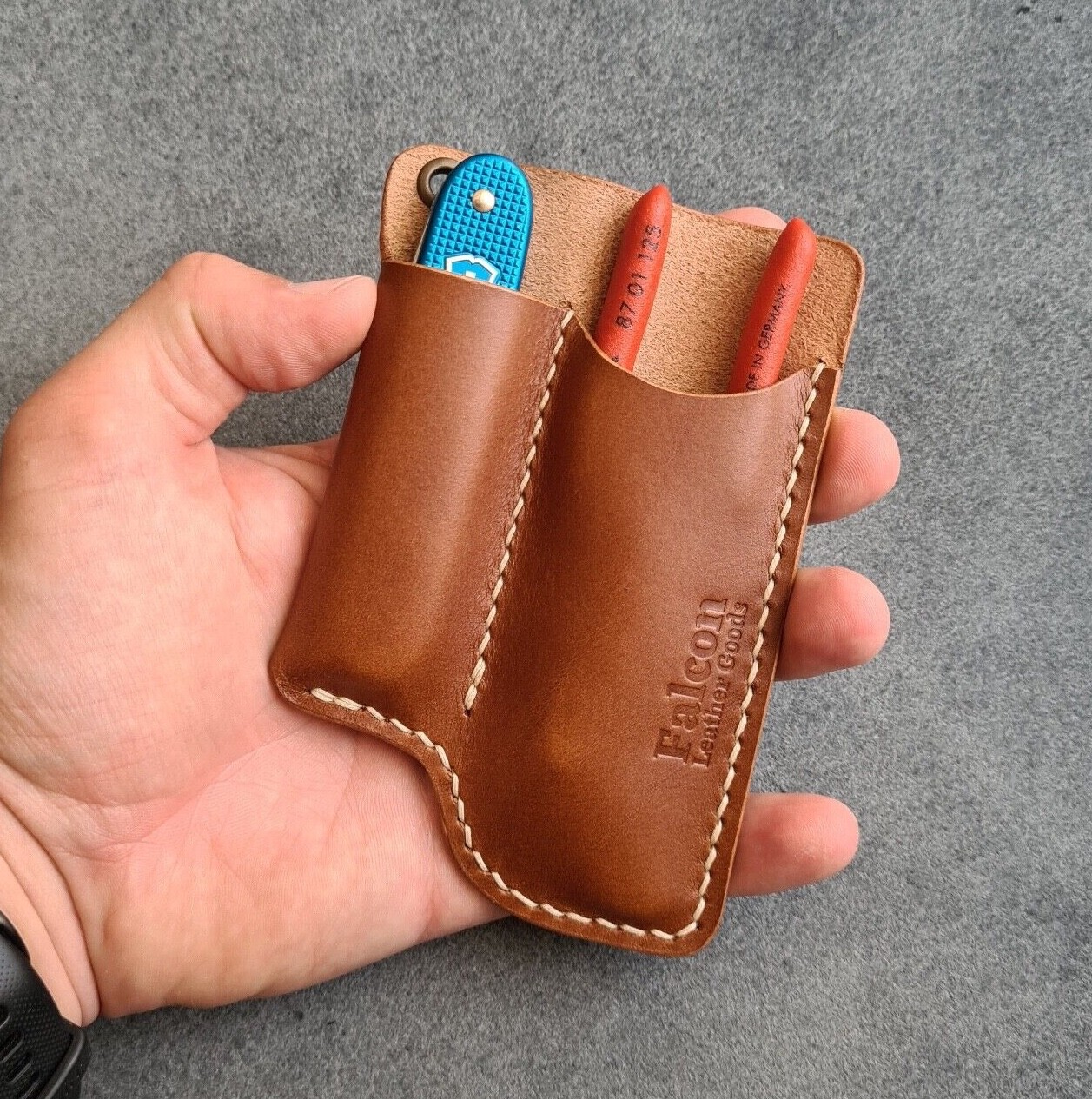 Handmade Leather Sheath for Knipex Pliers Cobra 125 and SAK