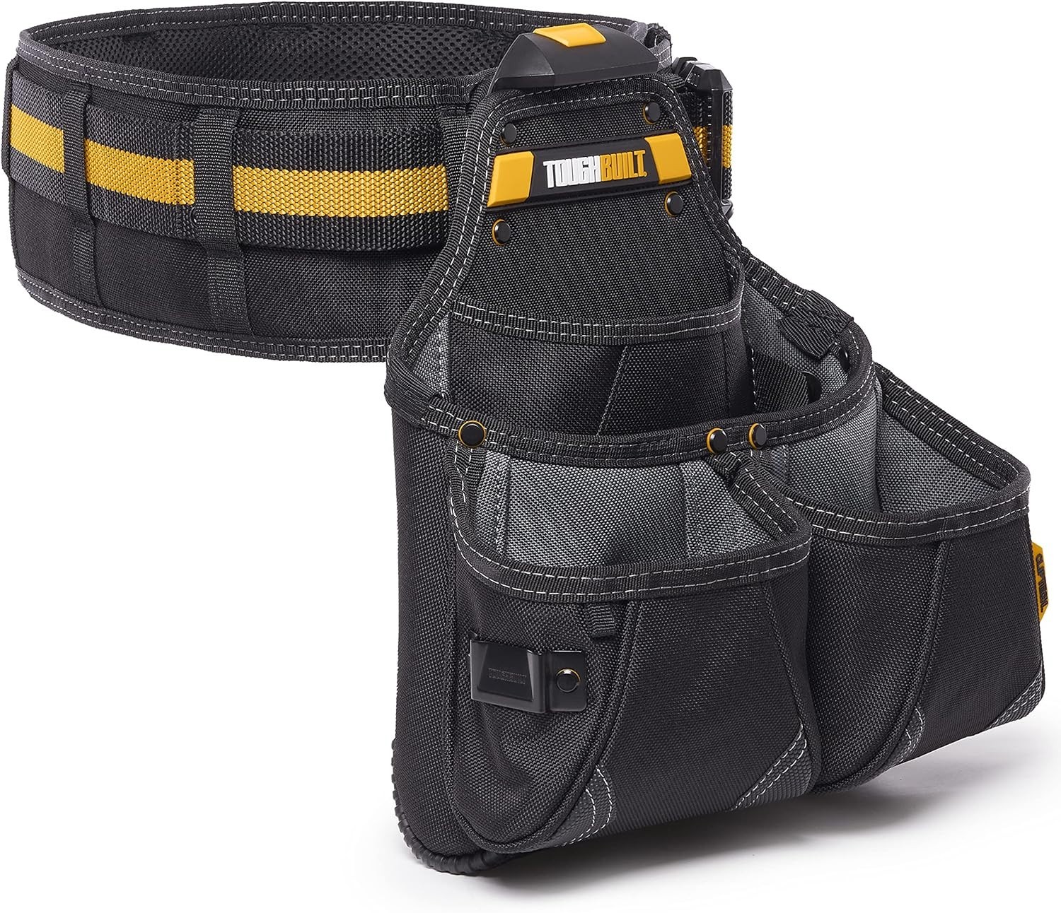 ToughBuilt ClipTech Series – 3-Piece Pro Framer Tool Belt Set 2 Pouches