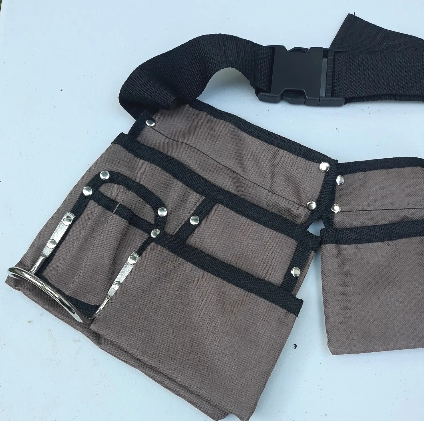 Heavy Duty Construction Tool Belt 11 Pocket Brown Black Work Adjustable