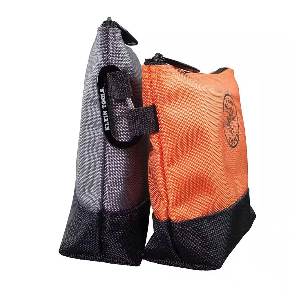ZIPPER TOOL/MONEY BAGS (2-Pack) 9 Inch Stand-Up Multiple Colors