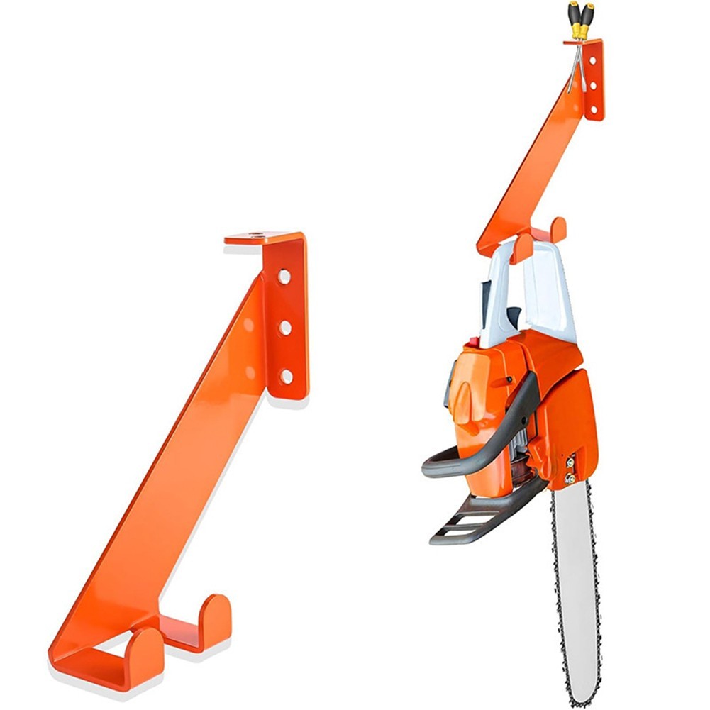 Wall Mount Heavy Duty 3in1 Chainsaw Holder Organizer for Multiple Tool Types