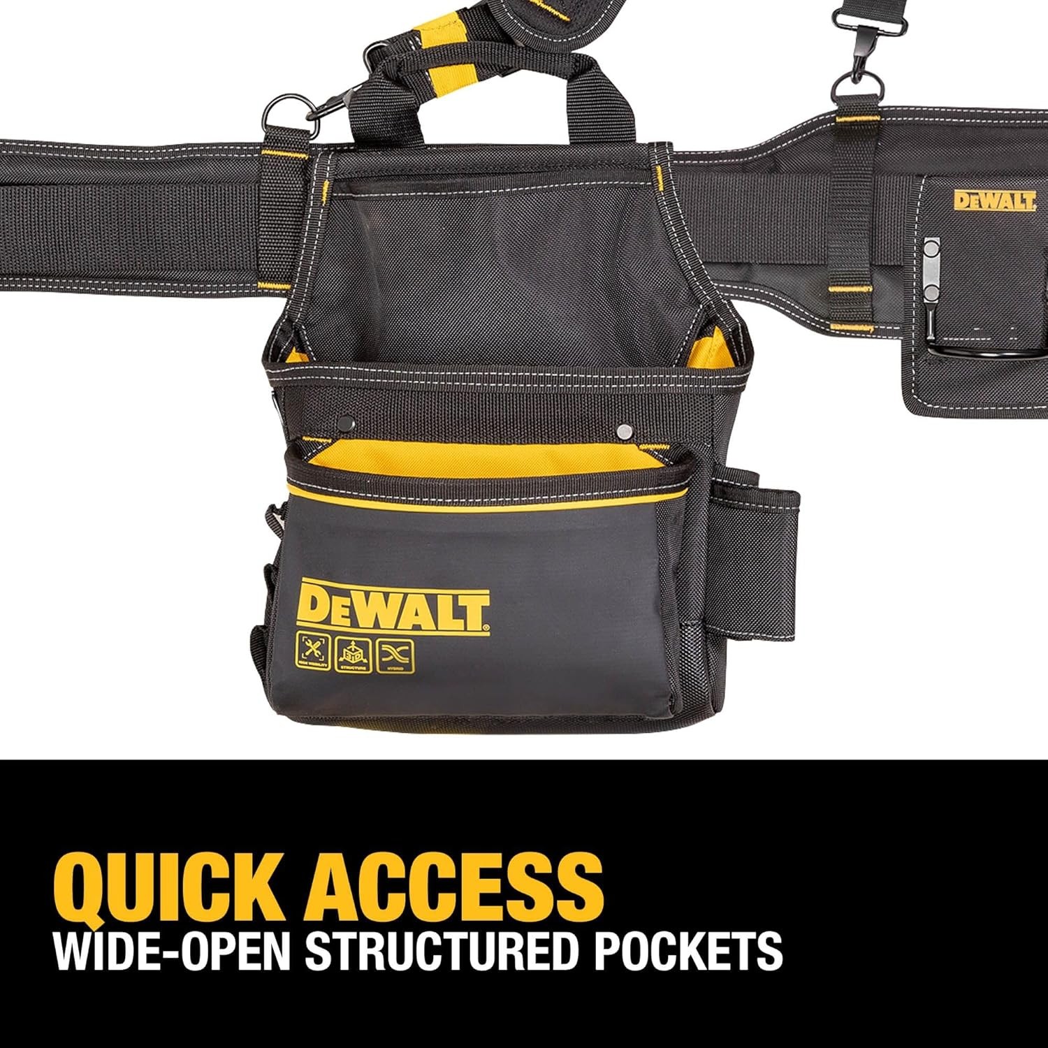 Heavy Duty Tool Belt with Suspenders and 25 Pockets for Professionals