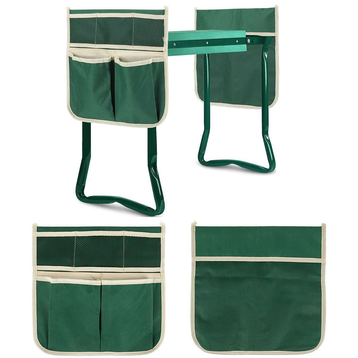 Garden Kneeler Seat EVA Folding Portable Tool Side Pouch Bag for Bench