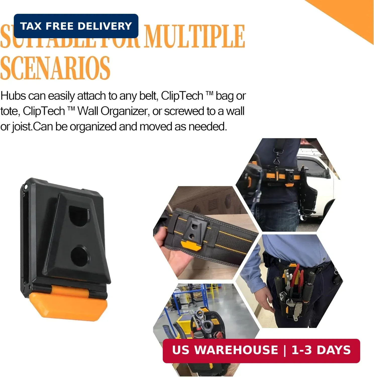 Tool Belt Clip Fits for TOU-CT Models ClipTech Pouches