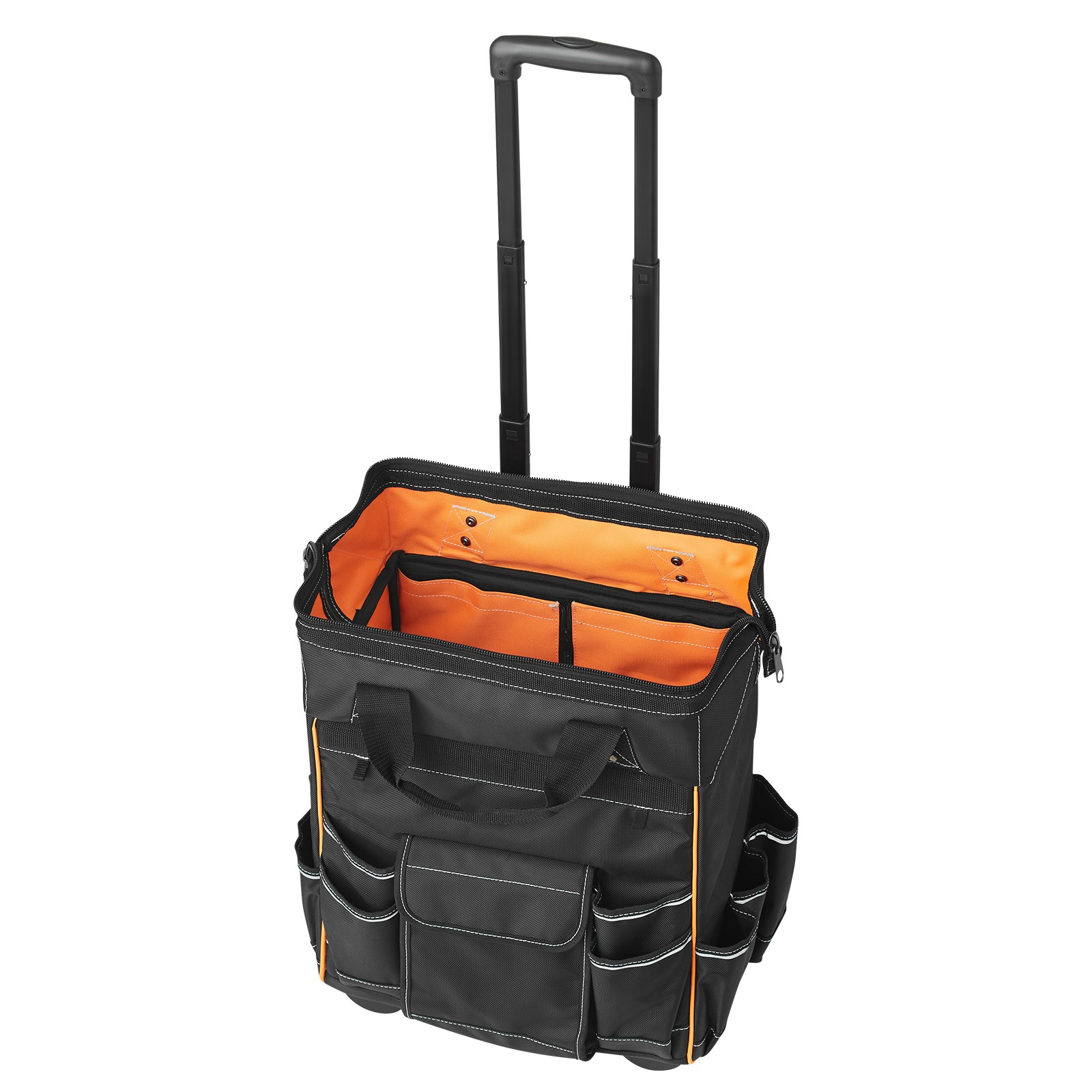 Uimoso Rolling Tool Bag with 25 Pockets and Durable Wheels for Heavy Tools