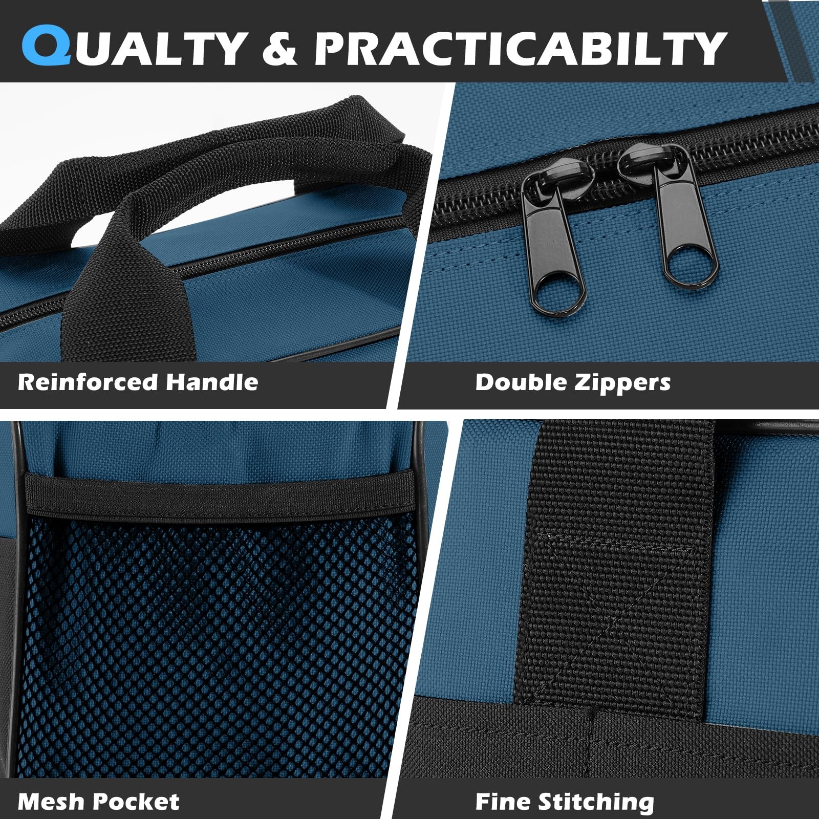 Tool Bag 14-Inch, 9 Pockets Waterproof Portable Toolbag, Small Wide Mouth Tot…