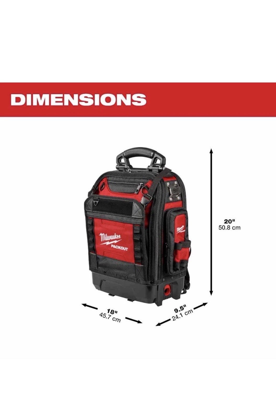 Brand New Milwaukee 48-22-8303 PACKOUT Structured Backpack