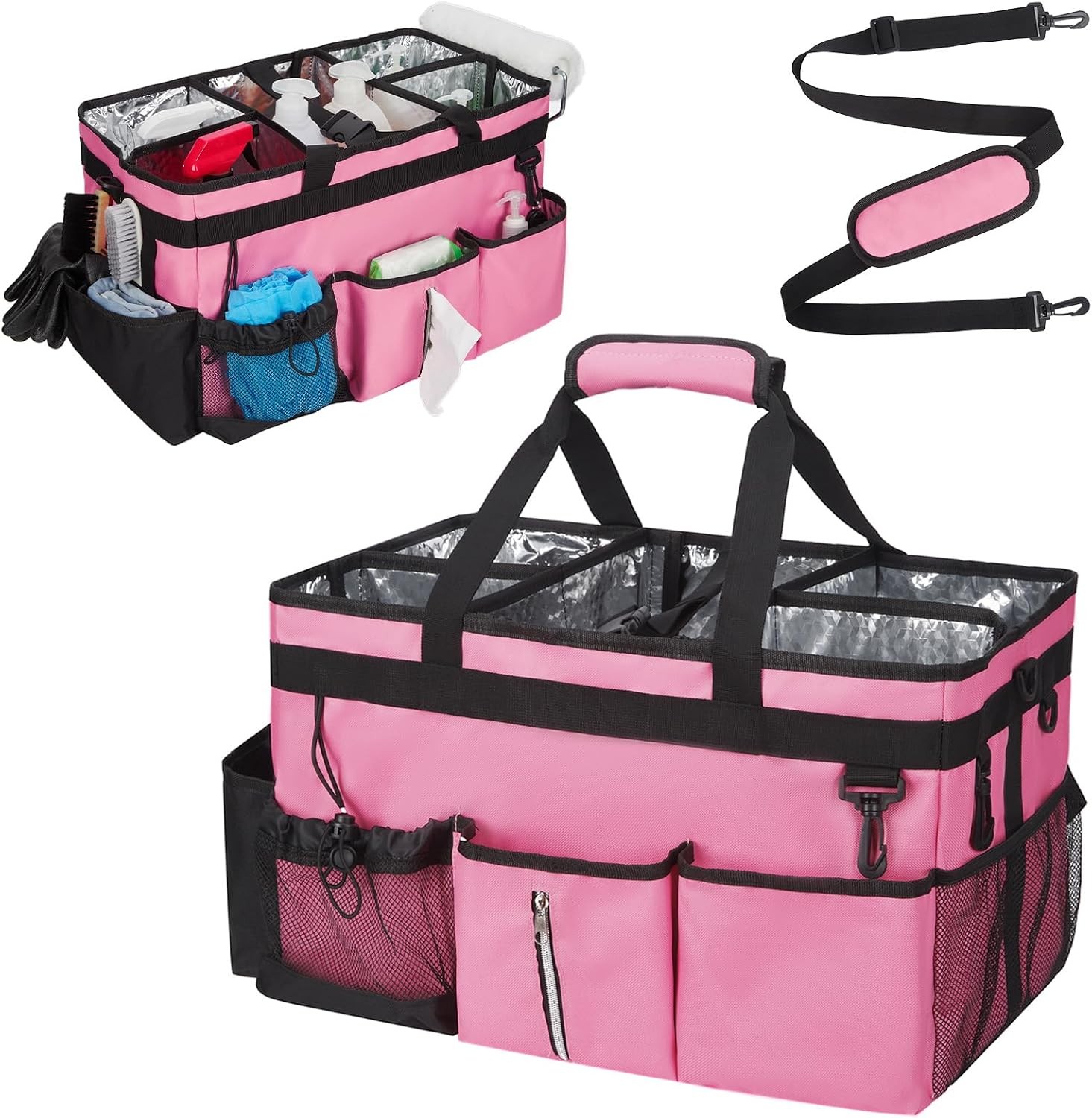 17in Tool Tote Oxford Storage Bag Padded Handle Strap for Electrician Work