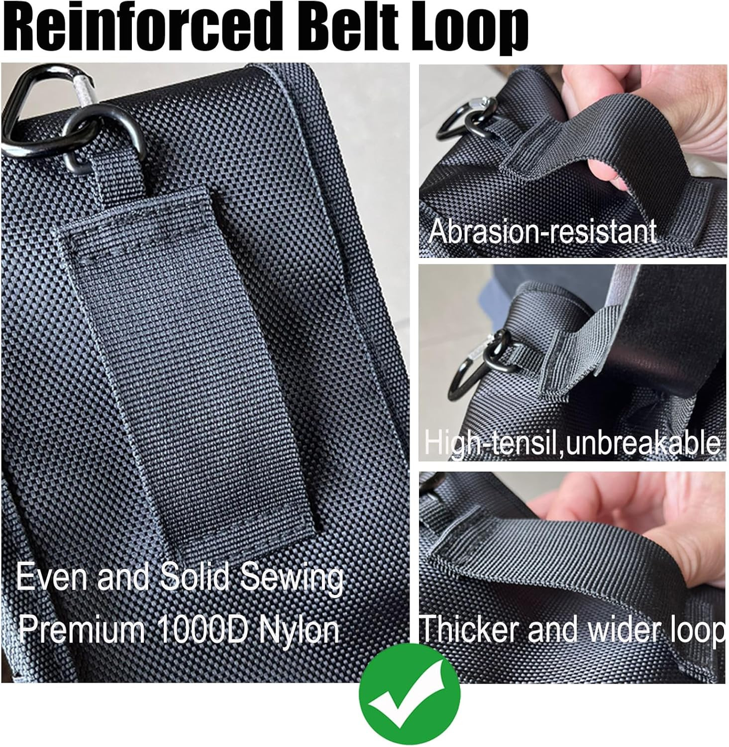 Belt Tool Pouch,Tactical Utility Pouch, Heavy-Duty Nylon EDC Multitool Organizer