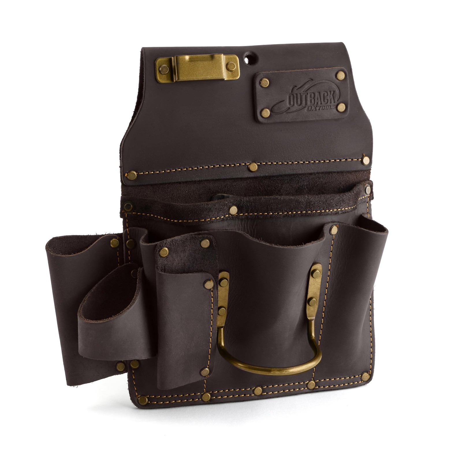 Leather Utility Holster Pouch for Drywall Tools 12 Pockets Durable Design