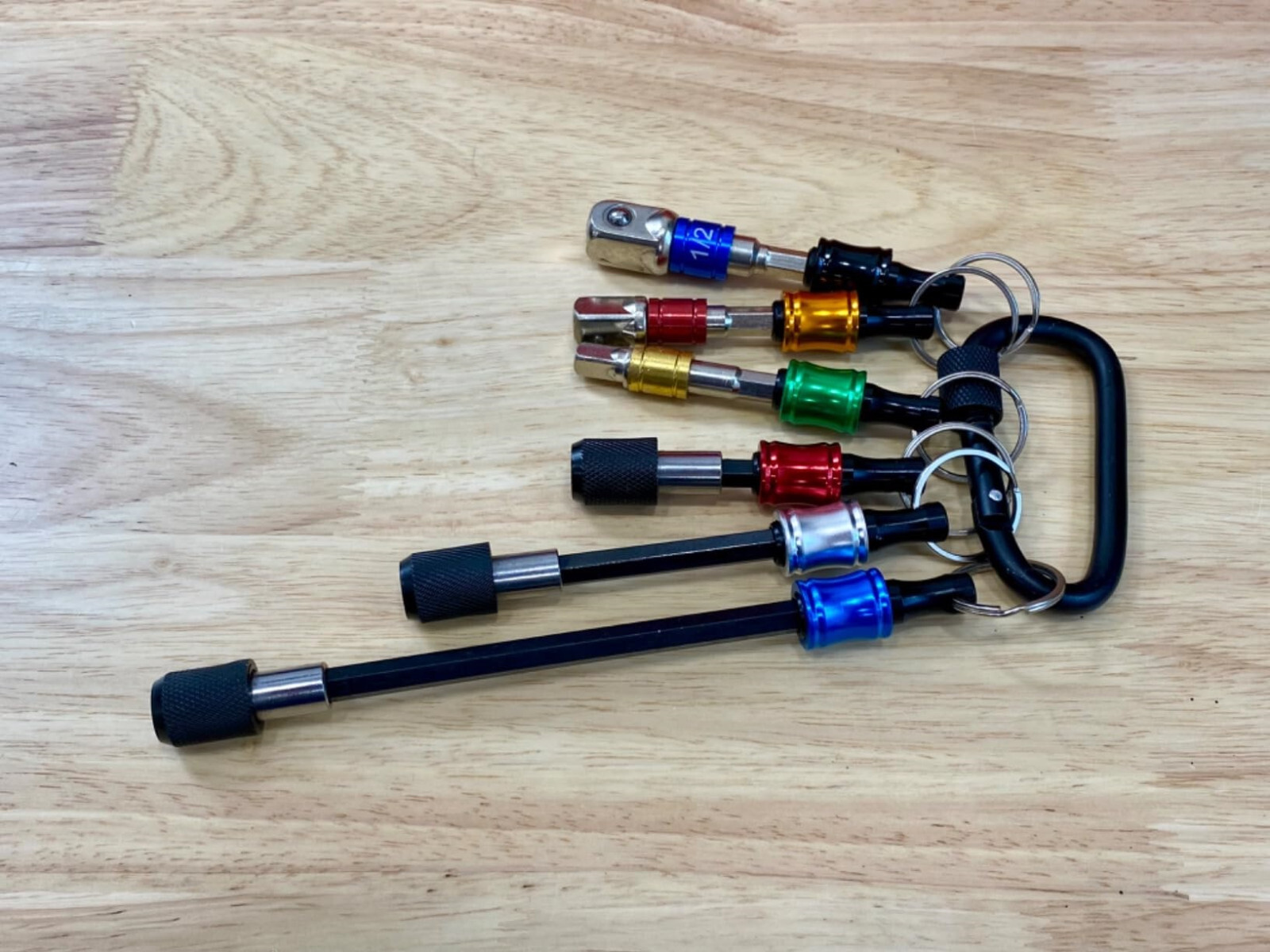 Drill Bit Holder Keychain 1/4″ Socket Hex Shank Impact Driver Screwdriver Holder