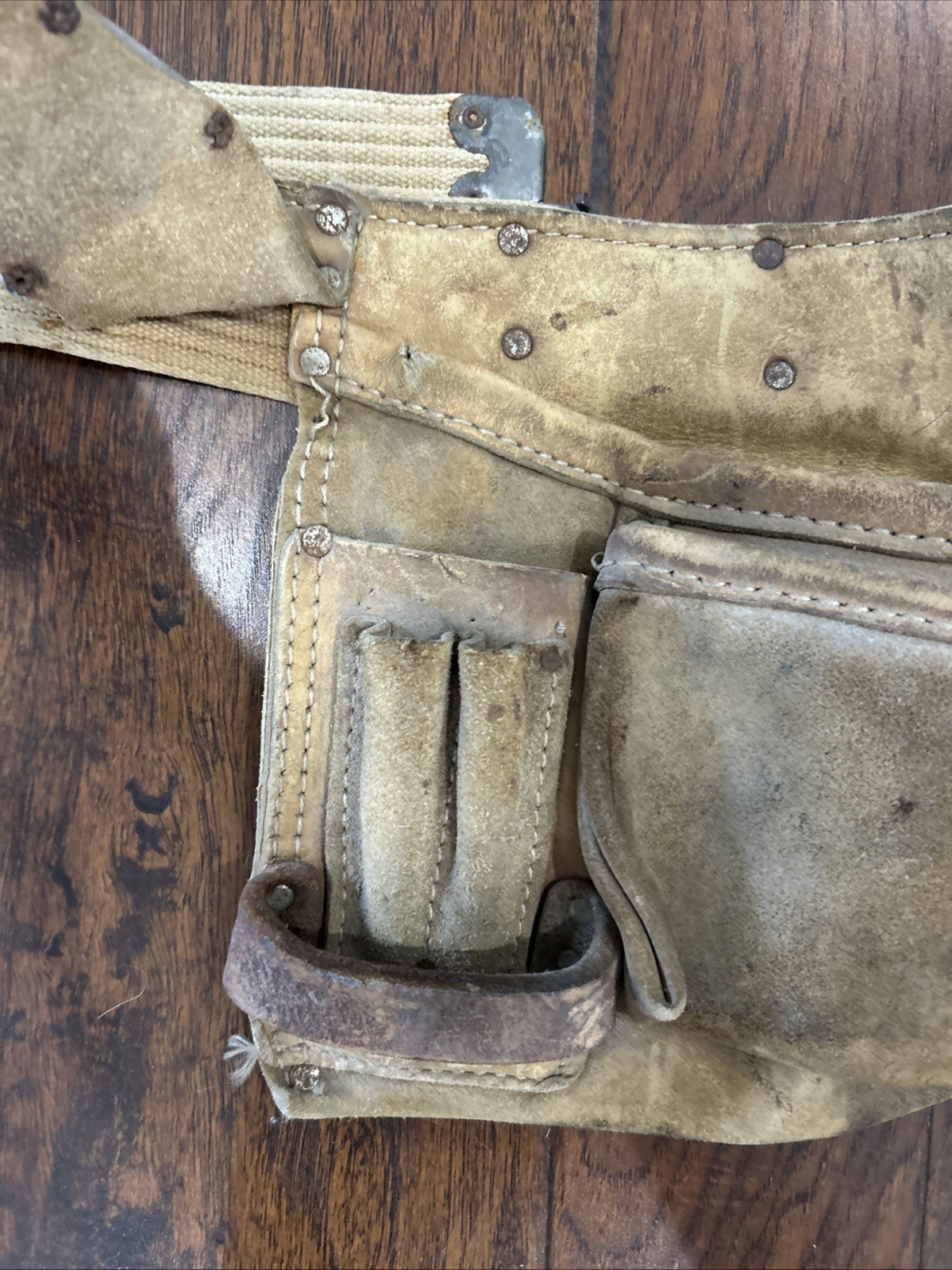 Vintage Sears Craftsman Carpenter Tool Belt Apron 45147 Heavy Top Grain Cowhide
