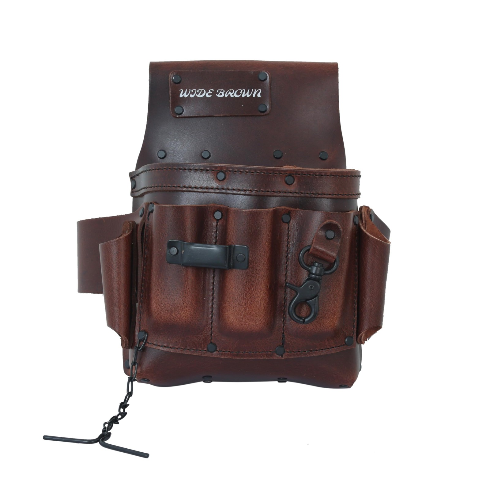 PU Leather Electrician’s Pouch with Contrast Stitching with Electrician Tape …