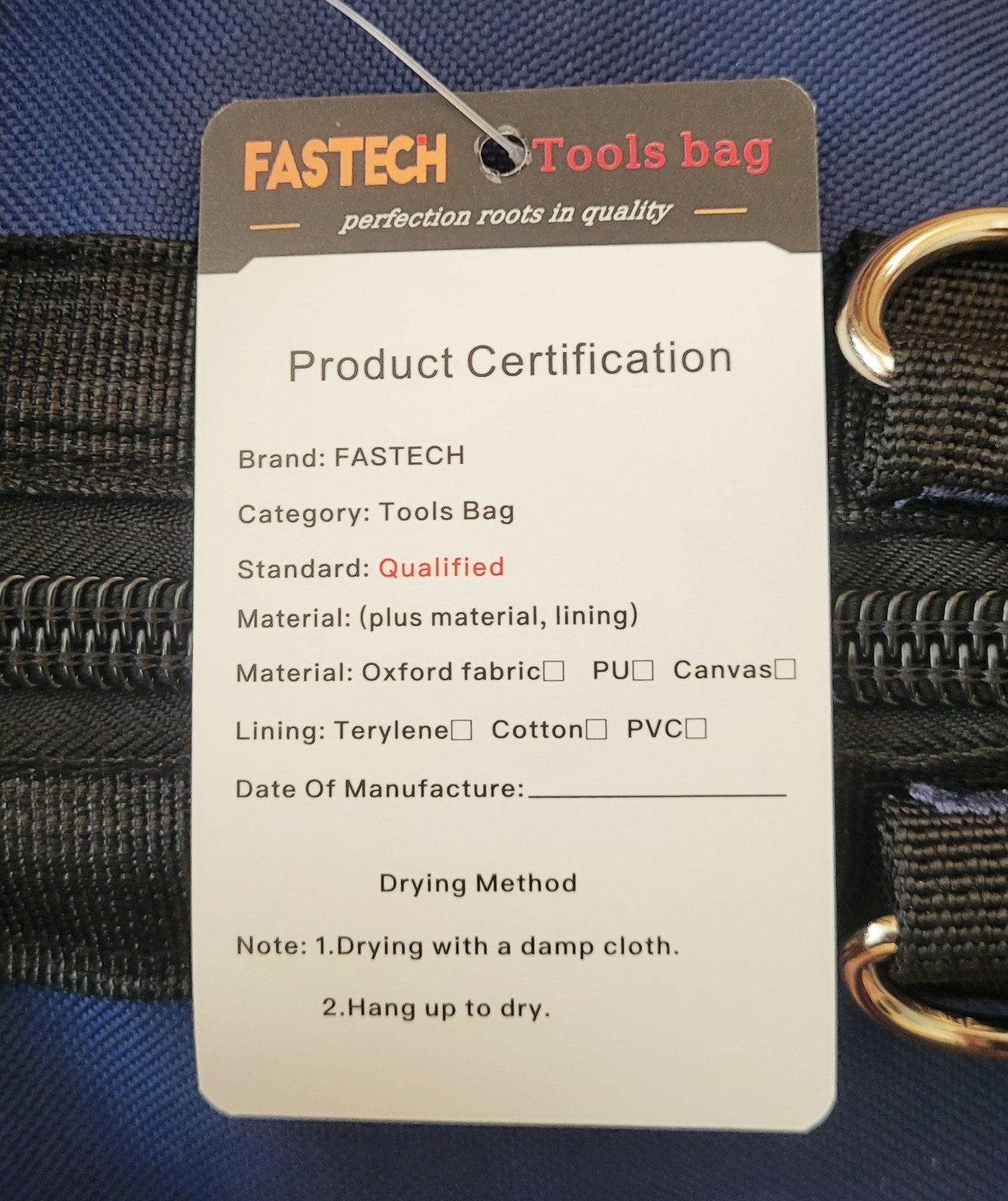 FASTECH UNISEX 20 INCH HEAVY DUTY TOOL BAG TOOL STORAGE, CARRIER & ORGANIZER