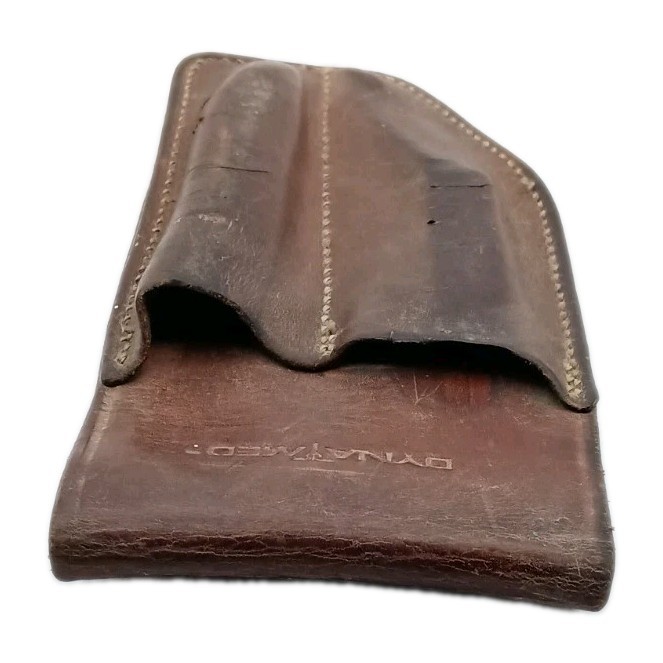 Dyna Med Medium Brown Leather 2 Scissors Sheath with Snaps Electrical Belt Loop
