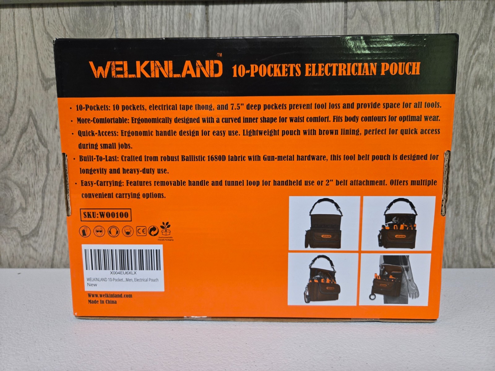 WELKINLAND 10-Pockets Electrician Pouch Tools Belts Heavy Duty