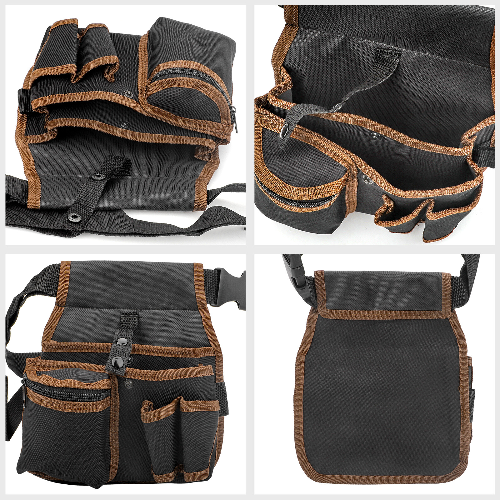 Electrician Tool Pouch, Belt Toolkit Fanny Pack Waist Bag Hardware Organizer