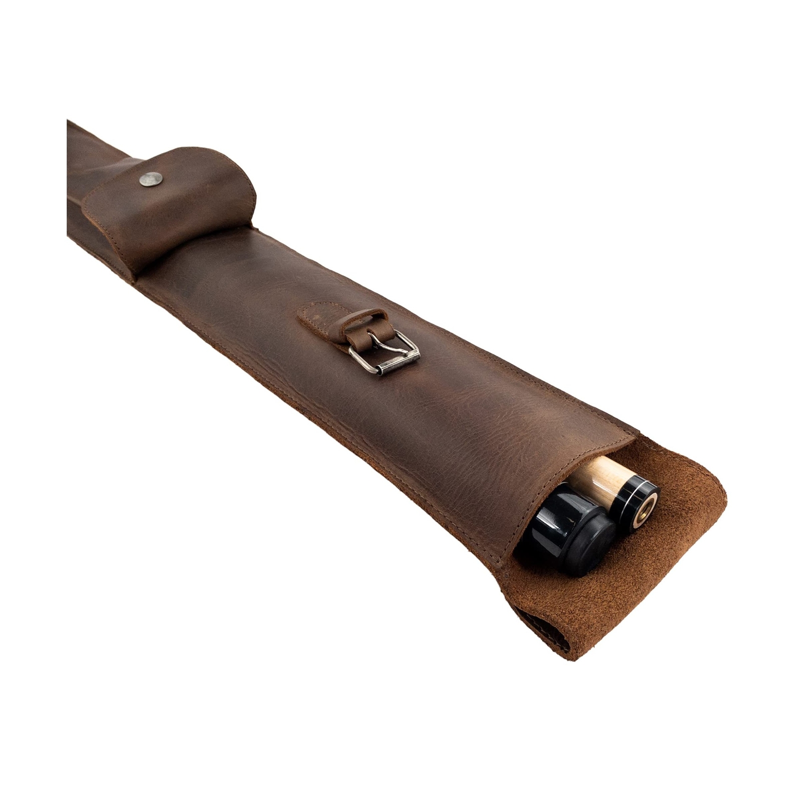 Hide & Drink, Rustic Billiard/Pool Cue Flat Case Handmade from Full Grain Lea…