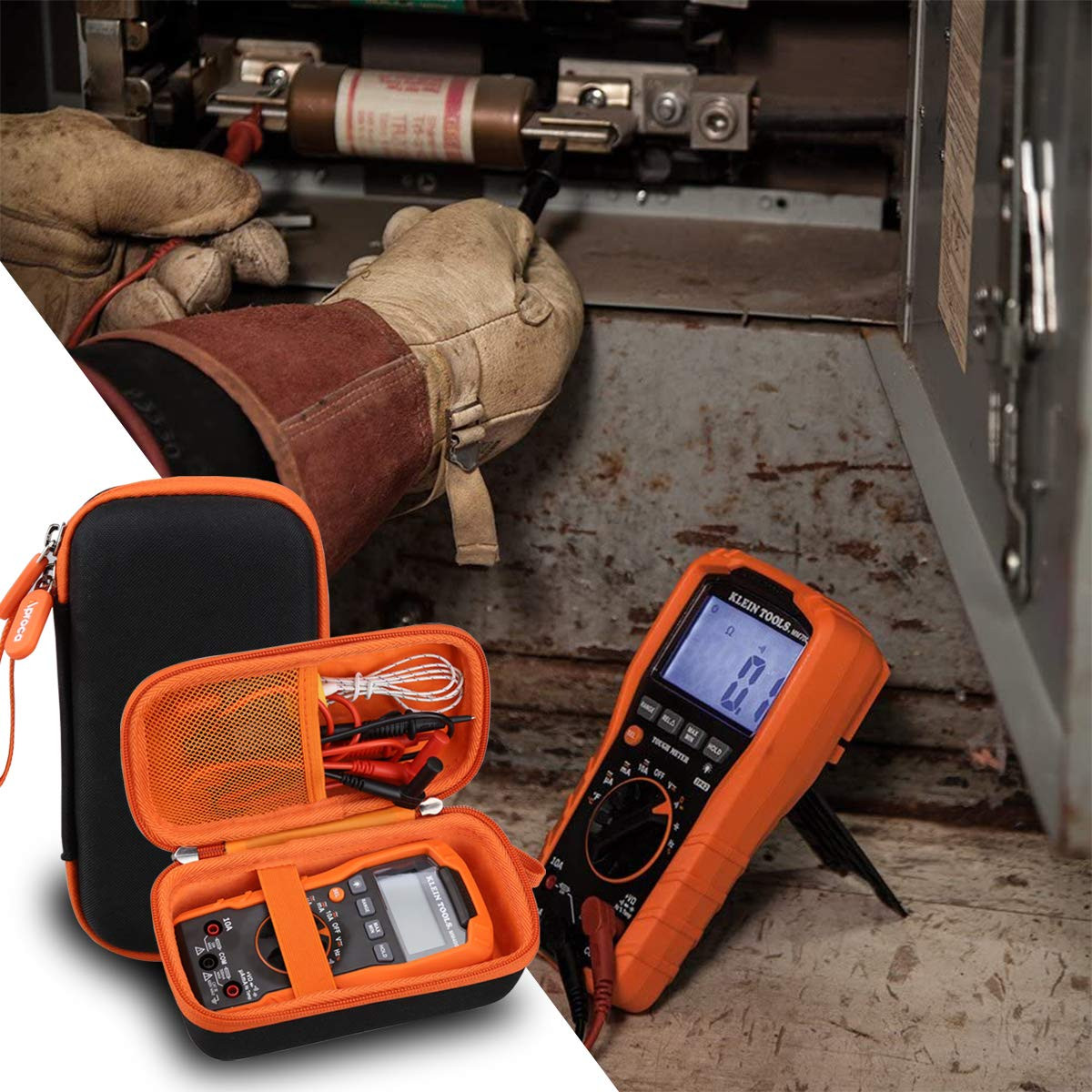 Hard Portabel Storage Case, for Klein Tools MM325 / MM400 / MM300 Multimeter