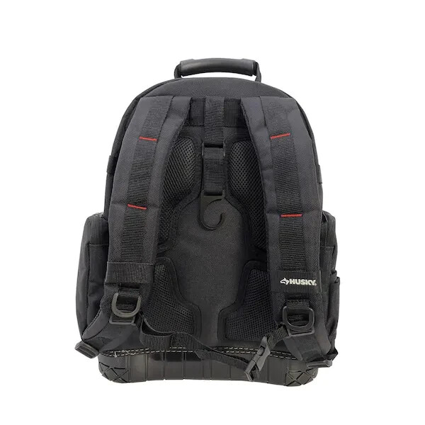 Husky 16 Inches Pro Tool Backpack Waterproof Molded Base and Rugged 36 Pockets